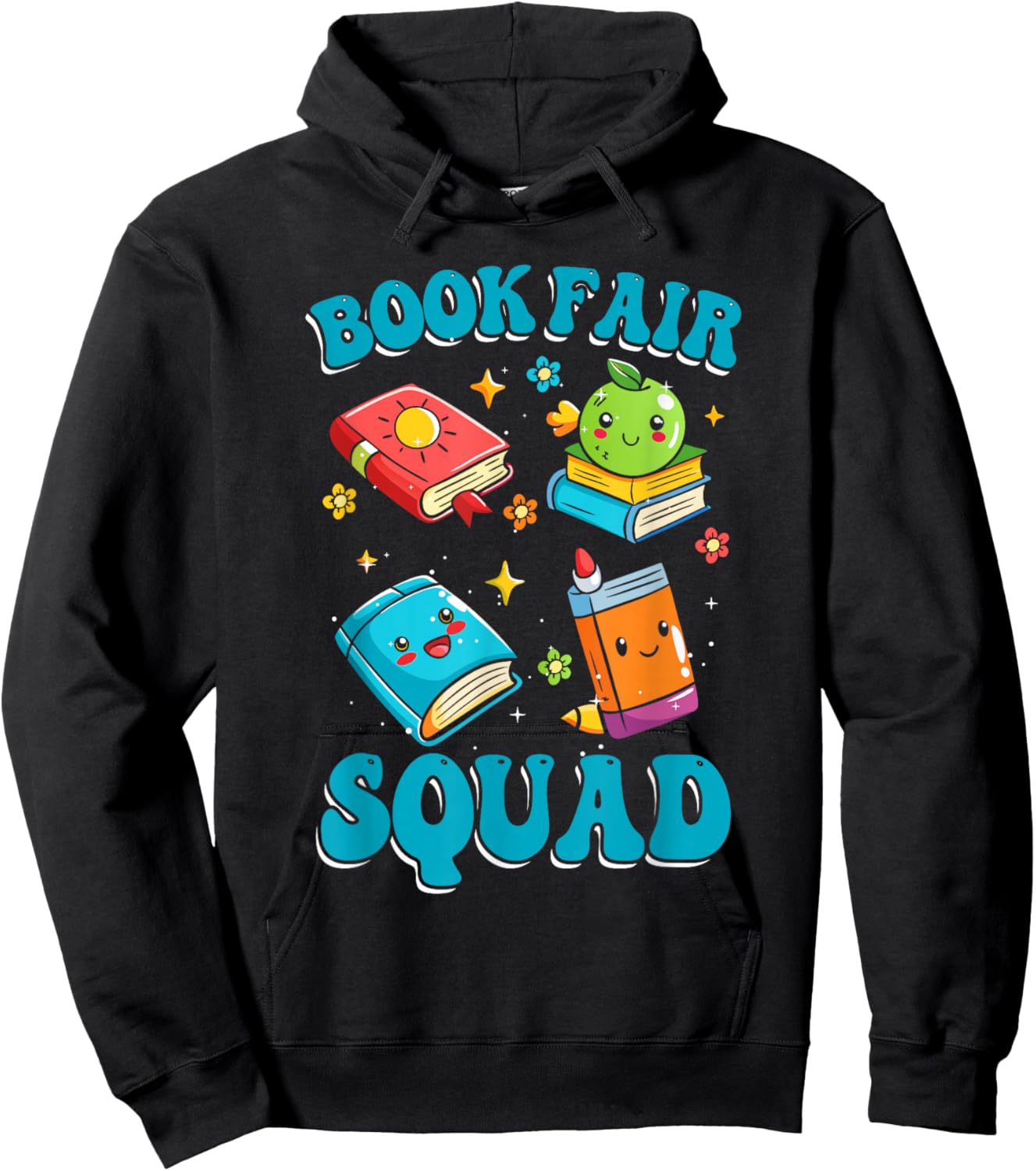 Book Fair Kids Bookworm Library Librarian Hoodie - Hoodie | Black