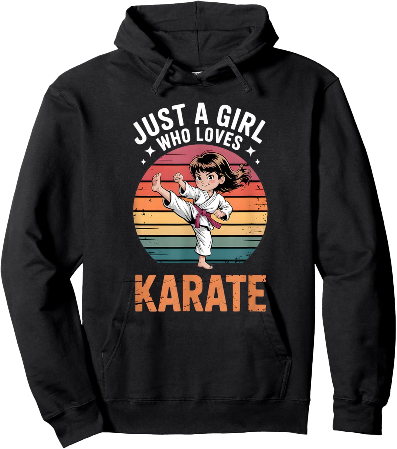 Girls Karate Hoodie - Hoodie | Black