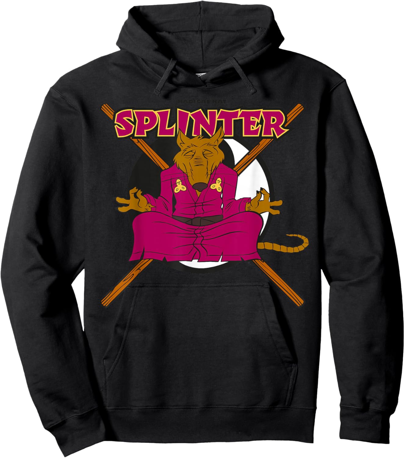 TMNT Teenage Mutant Ninja Turtles Splinter Radical Rat Rétro Hoodie - Hoodie | Black