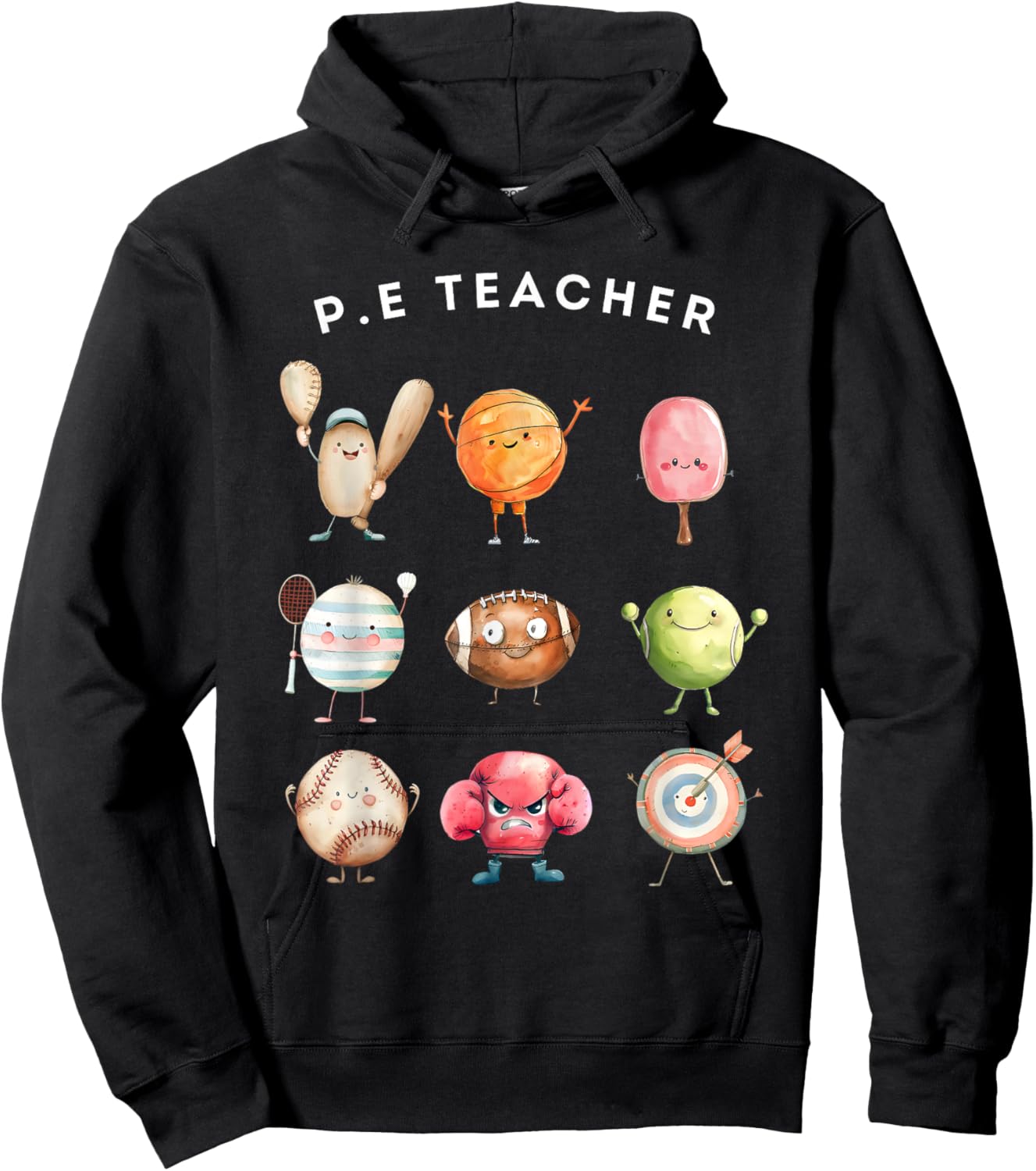 Physical Education Teacher PE Teacher Specials Back School Men Women Hoodie - Hoodie | Black