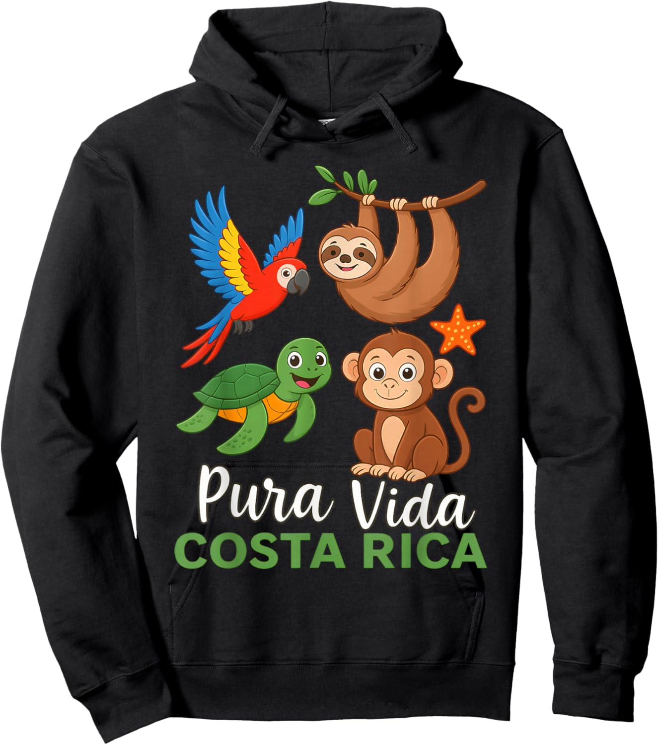 Pura Vida Costa Rica Playful for Kids Children Hoodie - Hoodie | Black