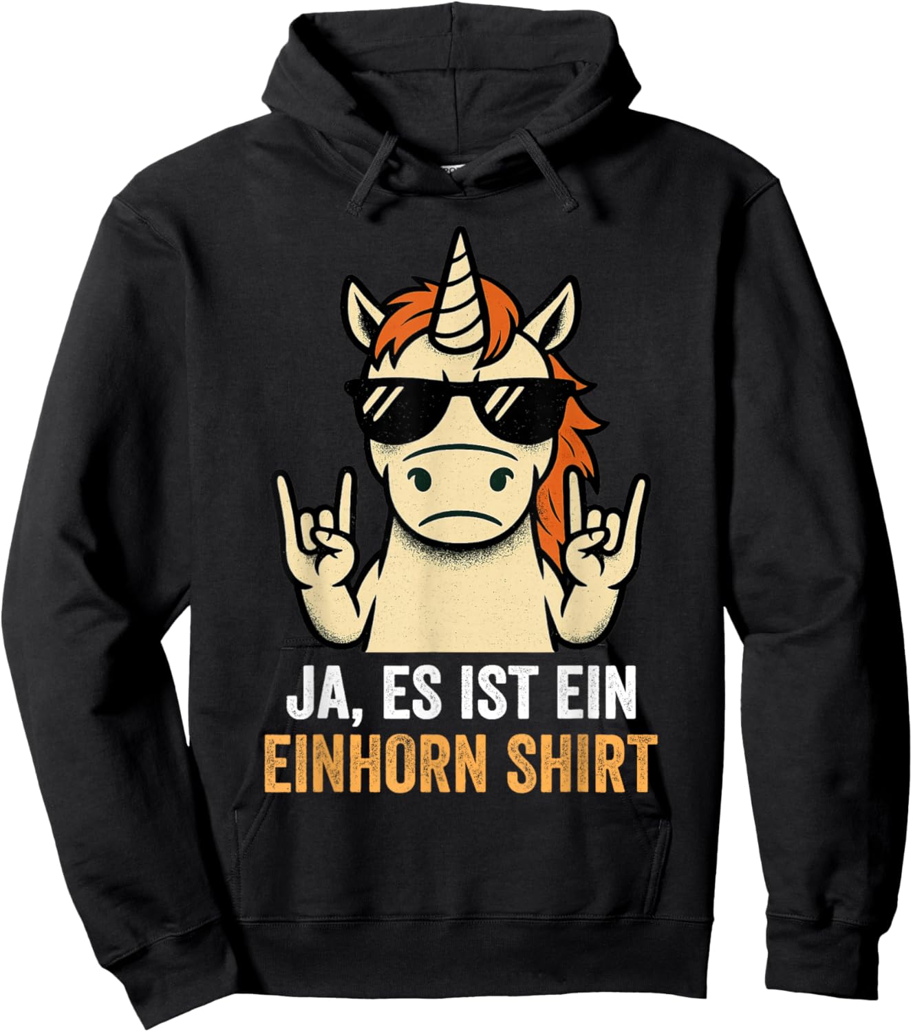 Cool Unicorn Yes It's A Unicorn Funny Slogan Hoodie - Hoodie | Black