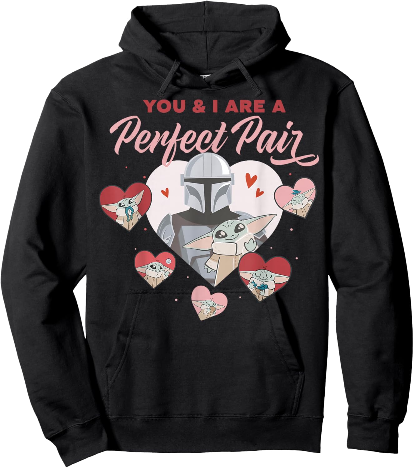 Star Wars The Mandalorian Valentine's Day Perfect Pair Hoodie - Hoodie | Black