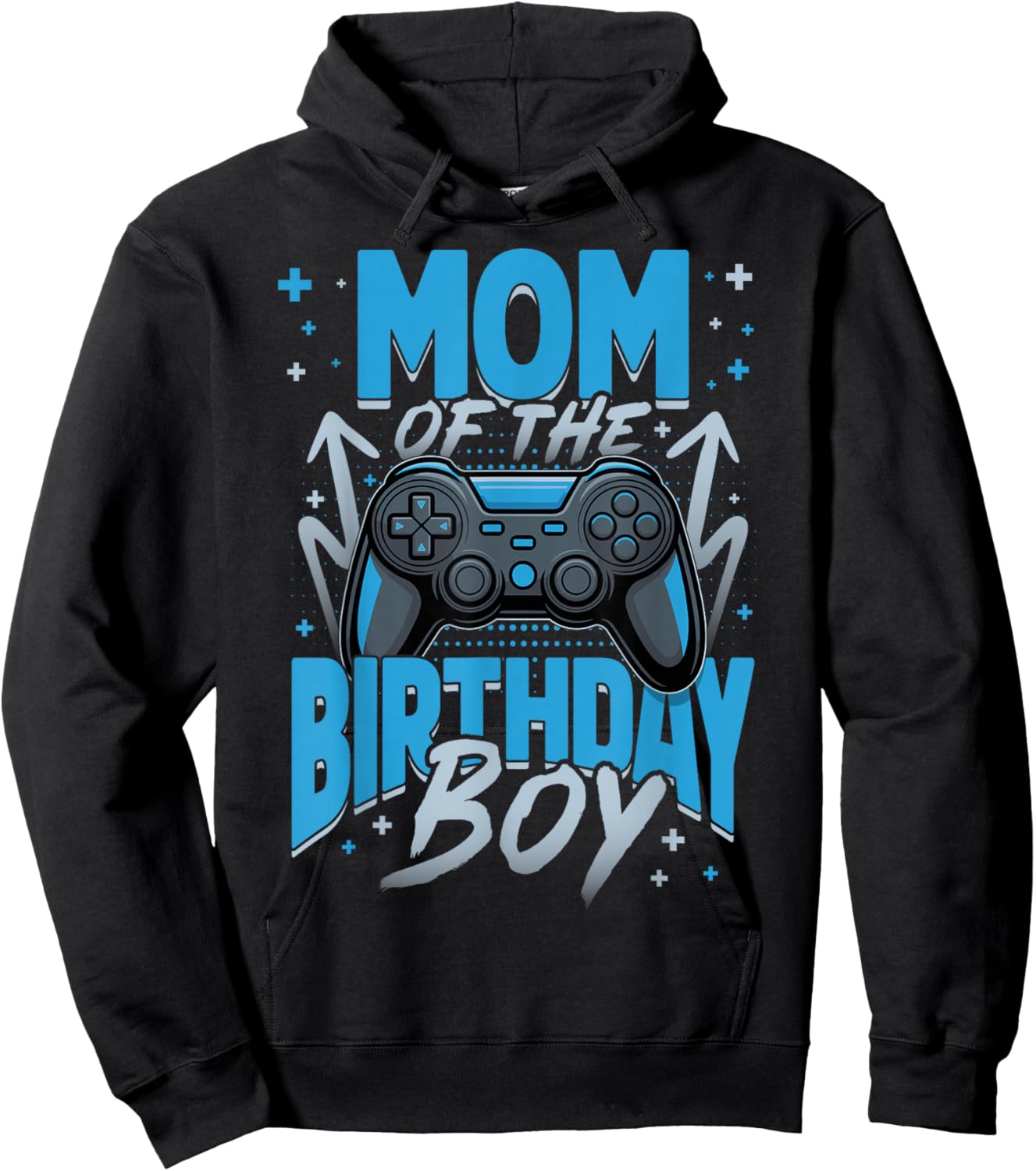 Mom of The Birthday Boy Video Gamer Matching Birthday Hoodie - Hoodie | Black