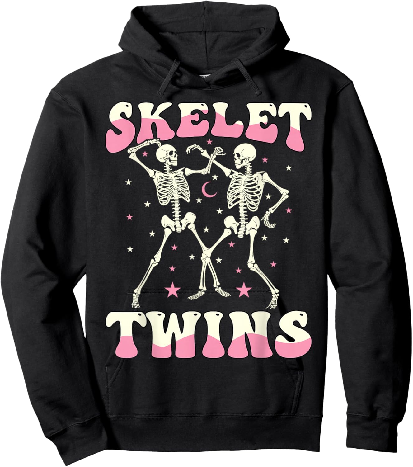 Skeletwins Dancing Skeletons Matching Halloween Twin Girls Hoodie - Hoodie | Black