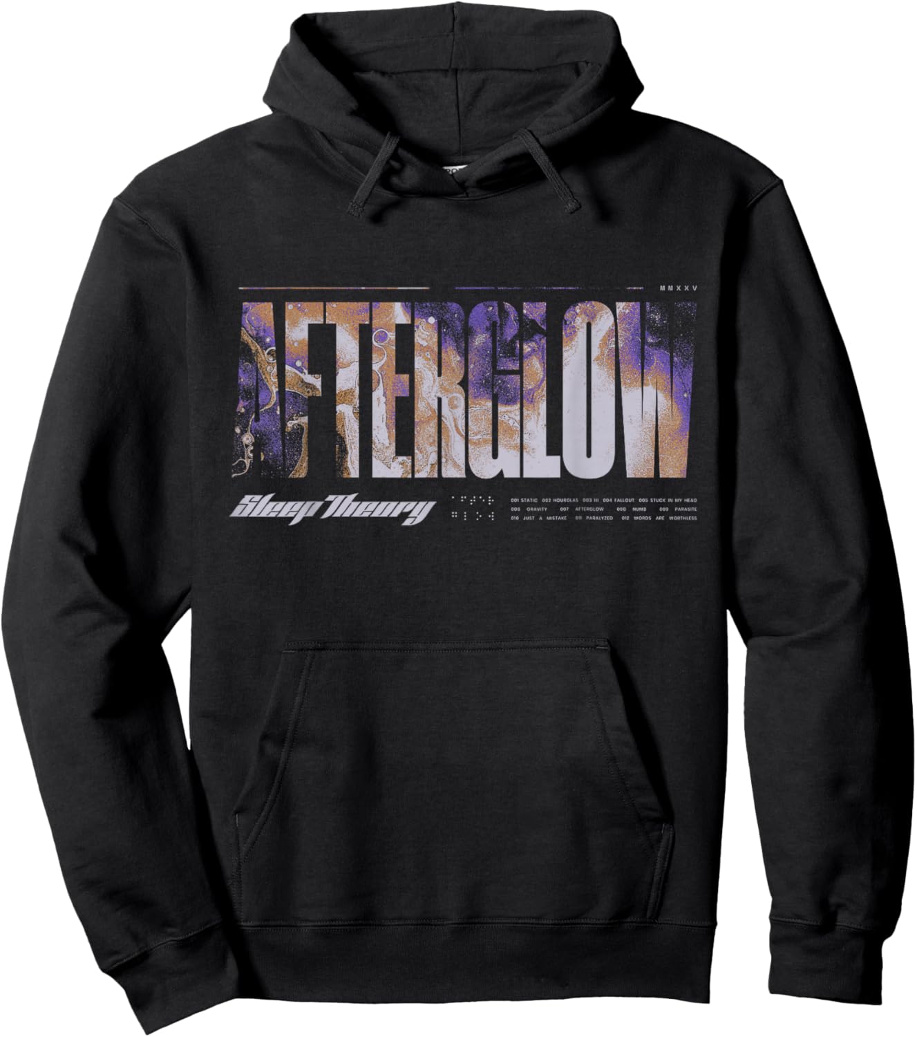 Sleep Theory - Official Merchandise - Afterglow Tracklist Hoodie - Hoodie | Black