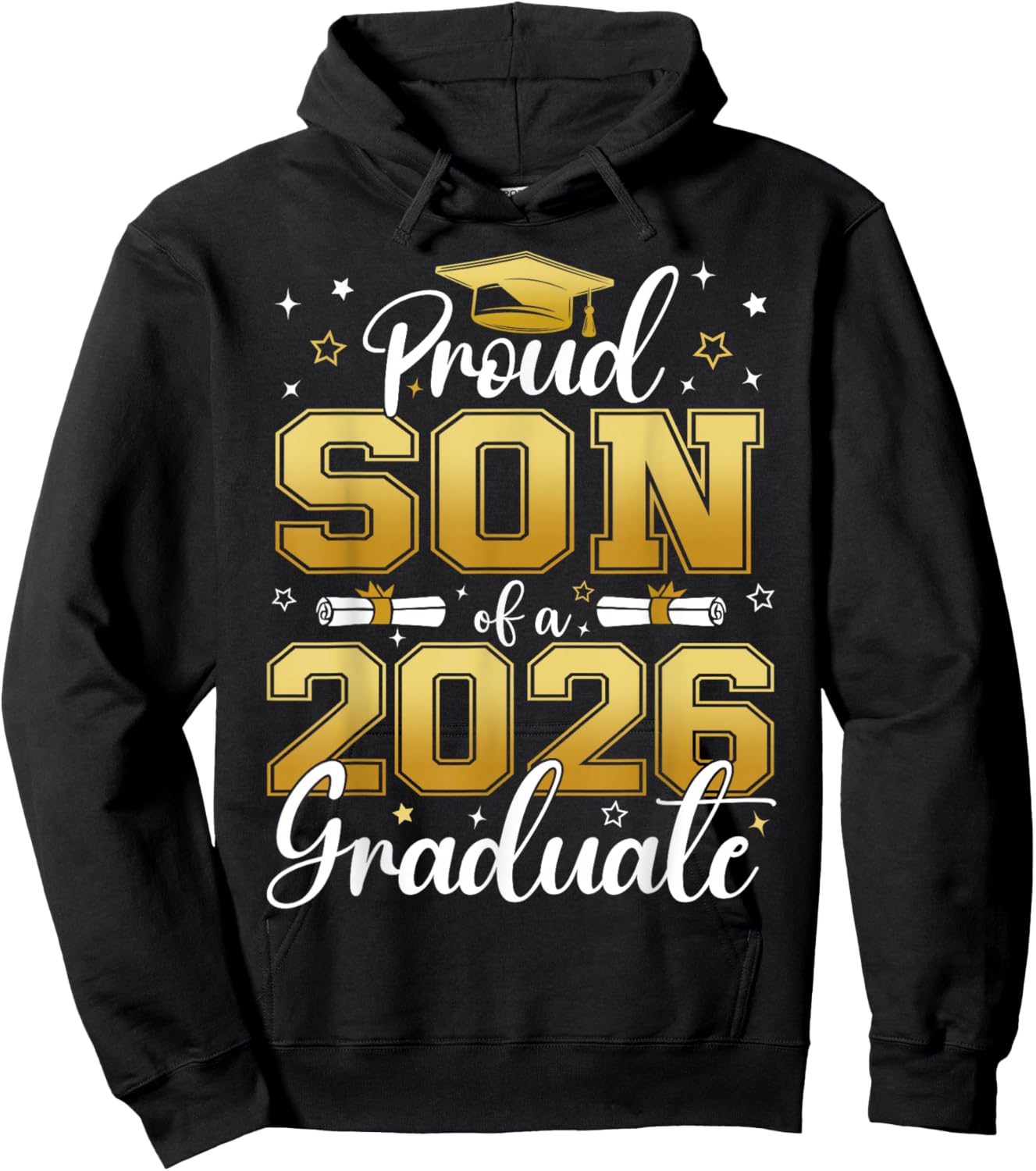 Proud Son of a Class of 2026 Graduate Senior Graduation Hoodie - Hoodie | Black