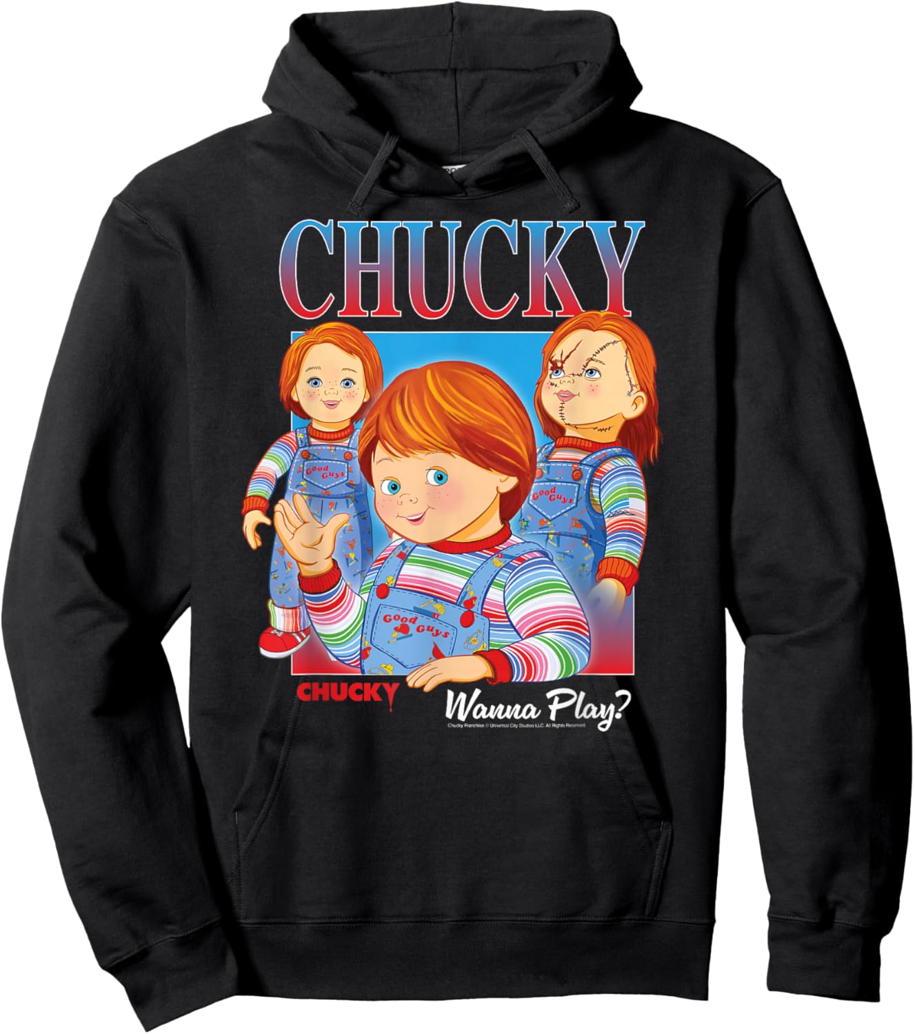 Chucky Wanna Play Vintage Hoodie - Hoodie | Black