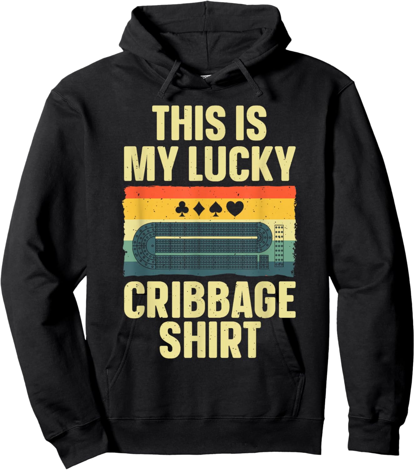 Cribbage Gift Cribbage Board Accessories & Stuff Adult Black Small Classic Fit Short Sleeve Humorous Casual Cribbage Art Women Children Birthday Celebrants Hoodie - Hoodie | Black