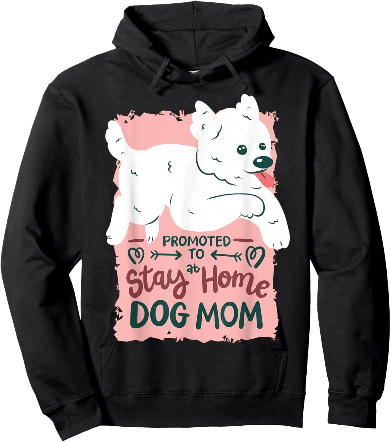 Promoted To Stay At Home Dog Mom Hoodie - Hoodie | Black