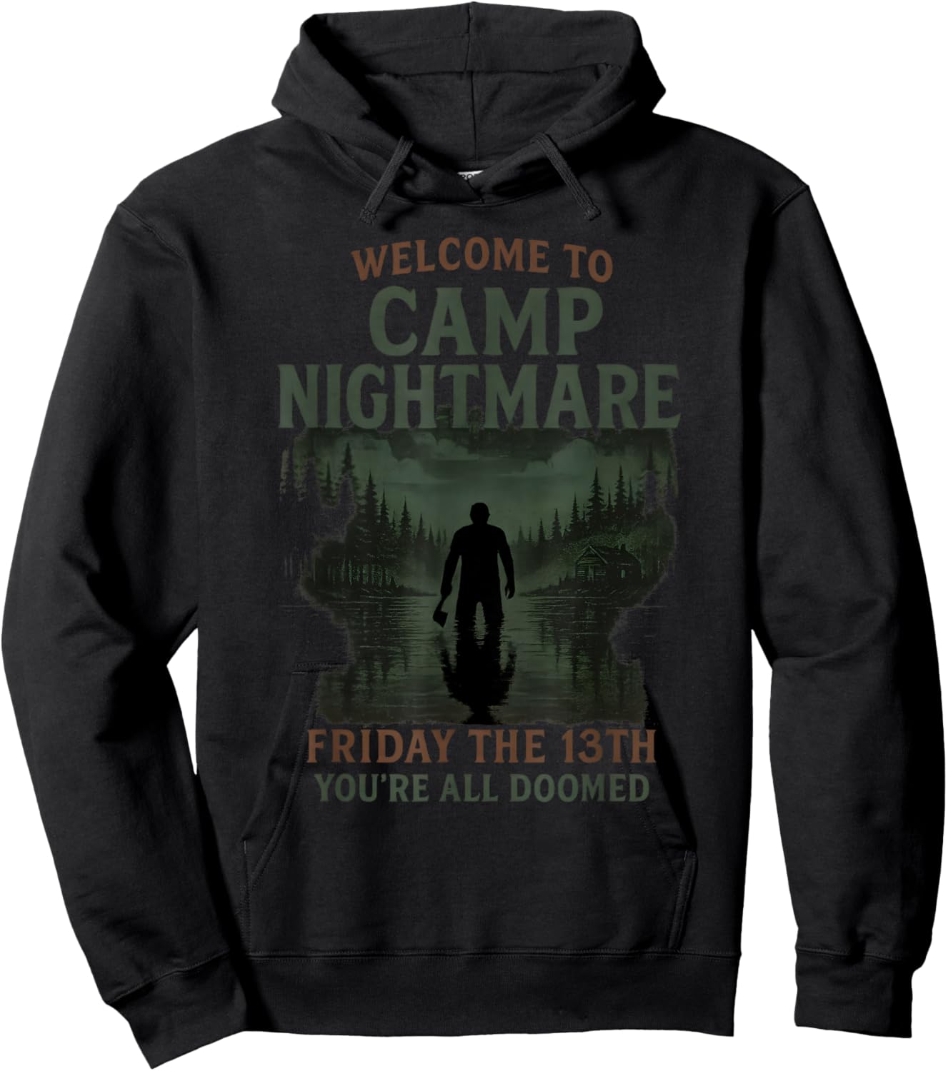 Horror Camp Nightmare Friday Design - The 13th Vibes Hoodie - Hoodie | Black