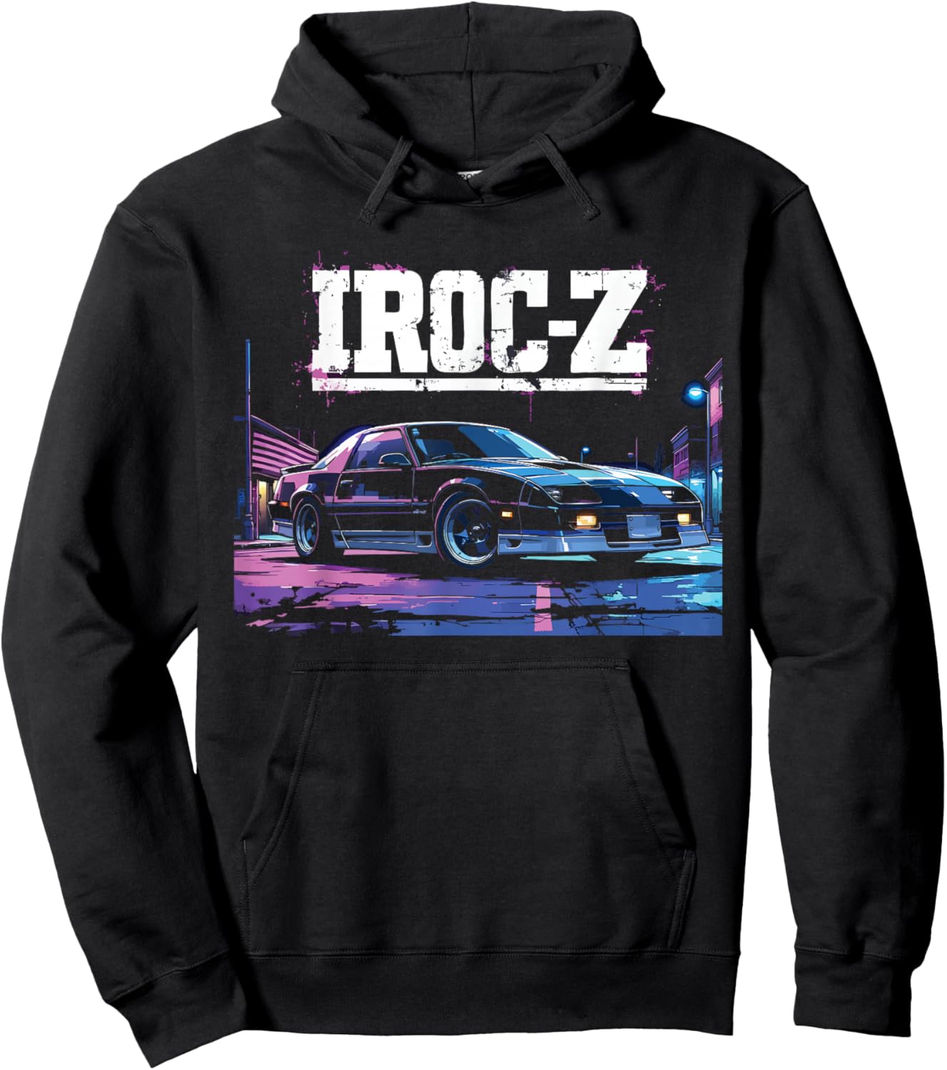 1985 IROC Z28 City Night Z28 IROC-Z Muscle Car USA Patriotic Hoodie - Hoodie | Black