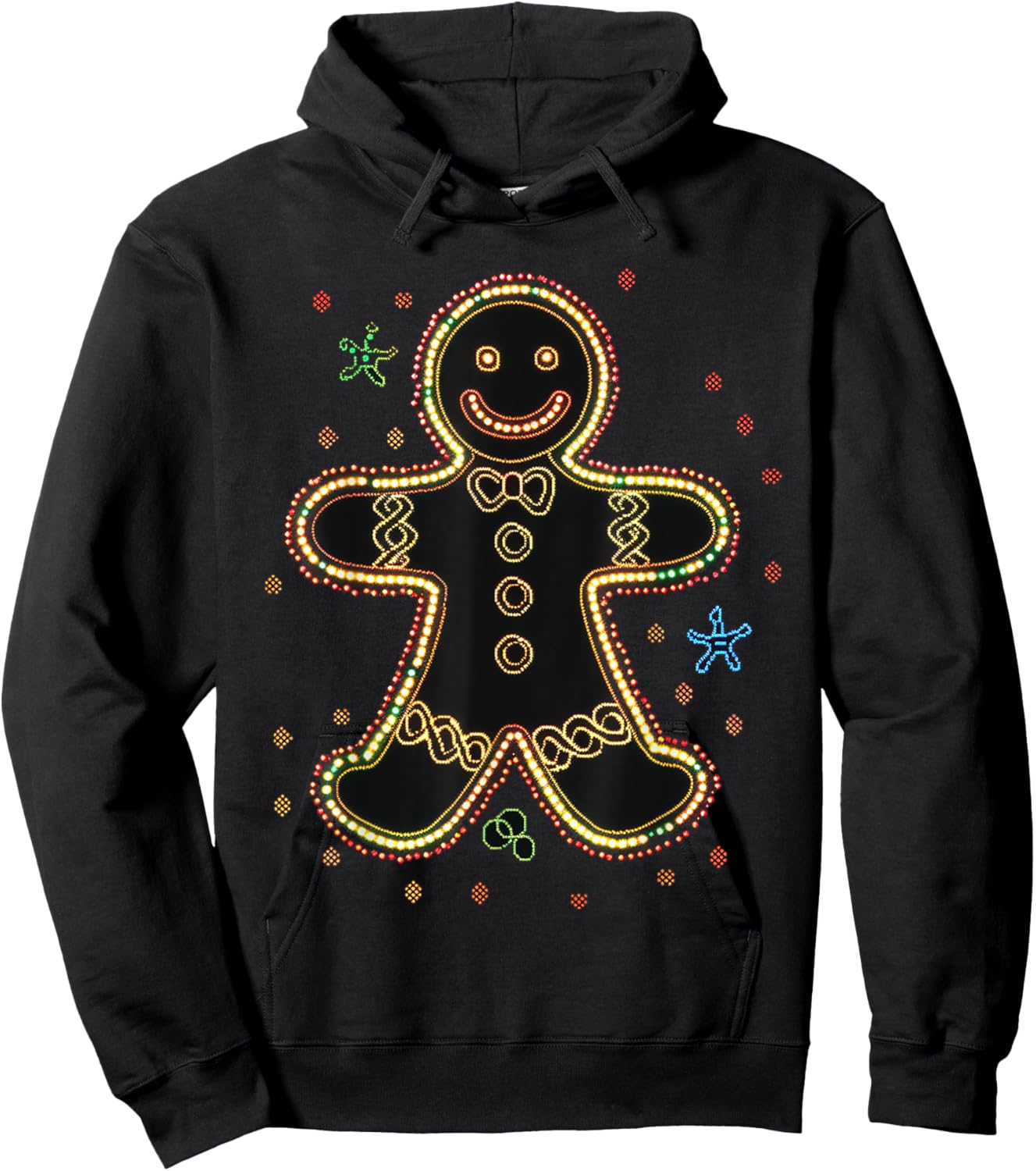 Gingerbread Christmas Motif X-Mas Family Gingerbread Hoodie - Hoodie | Black