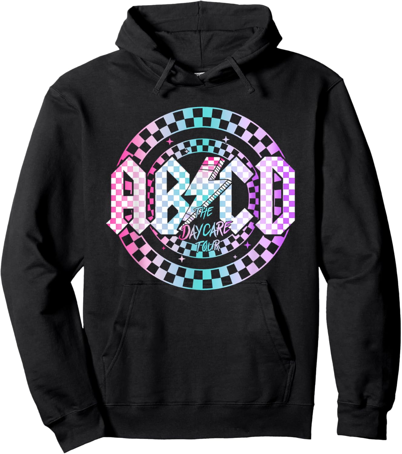 Retro The Daycare Tour Childcare Provider Toddler Teacher Men Women Hoodie - Hoodie | Black