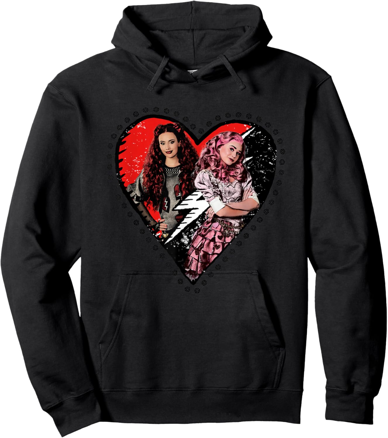 Disney Descendants: The Rise of Red Red & Bridget Heart Hoodie - Hoodie | Black
