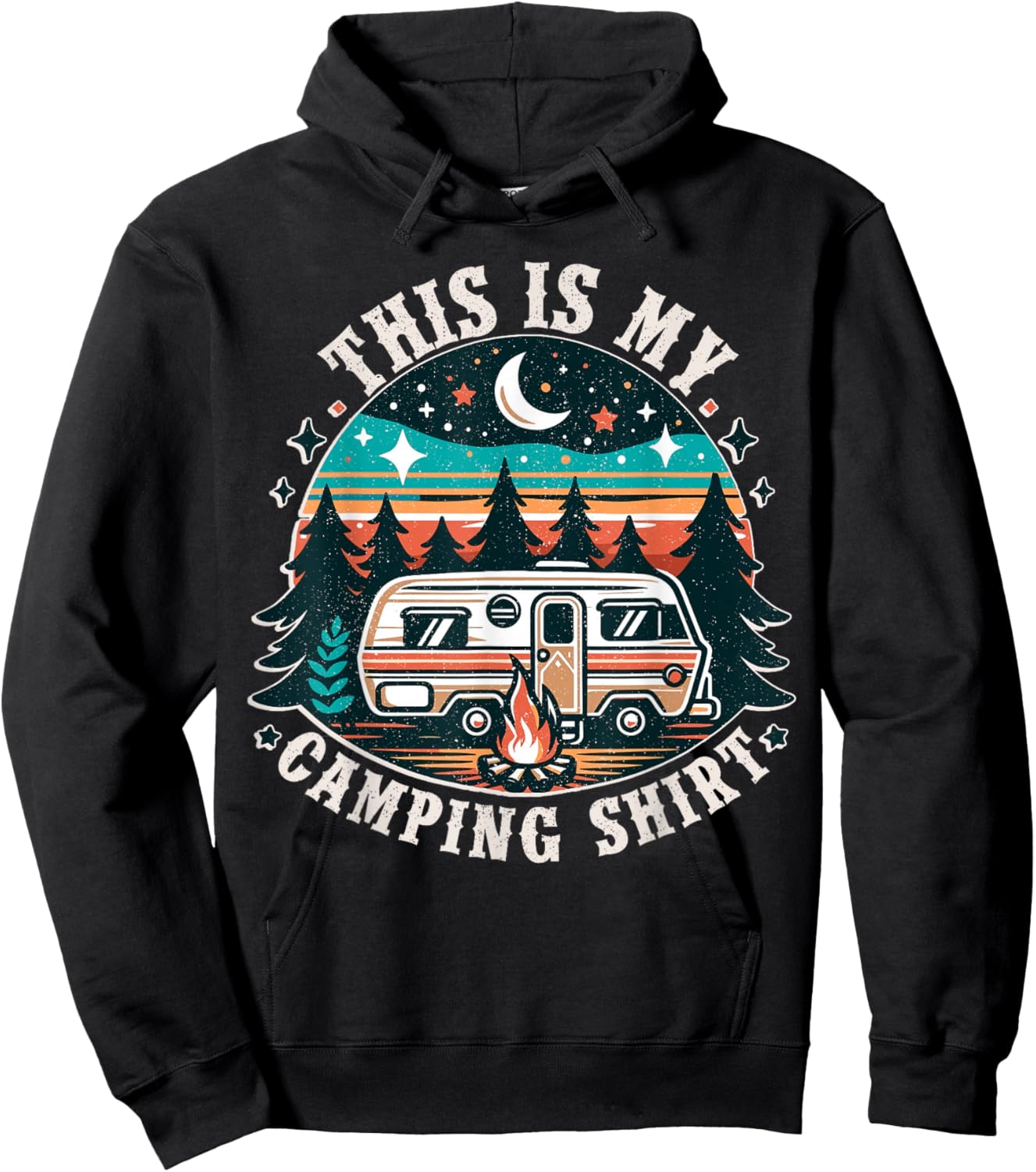 Funny Camper Hiking Nature Shirt This is My Camping Shirt Hoodie - Hoodie | Black