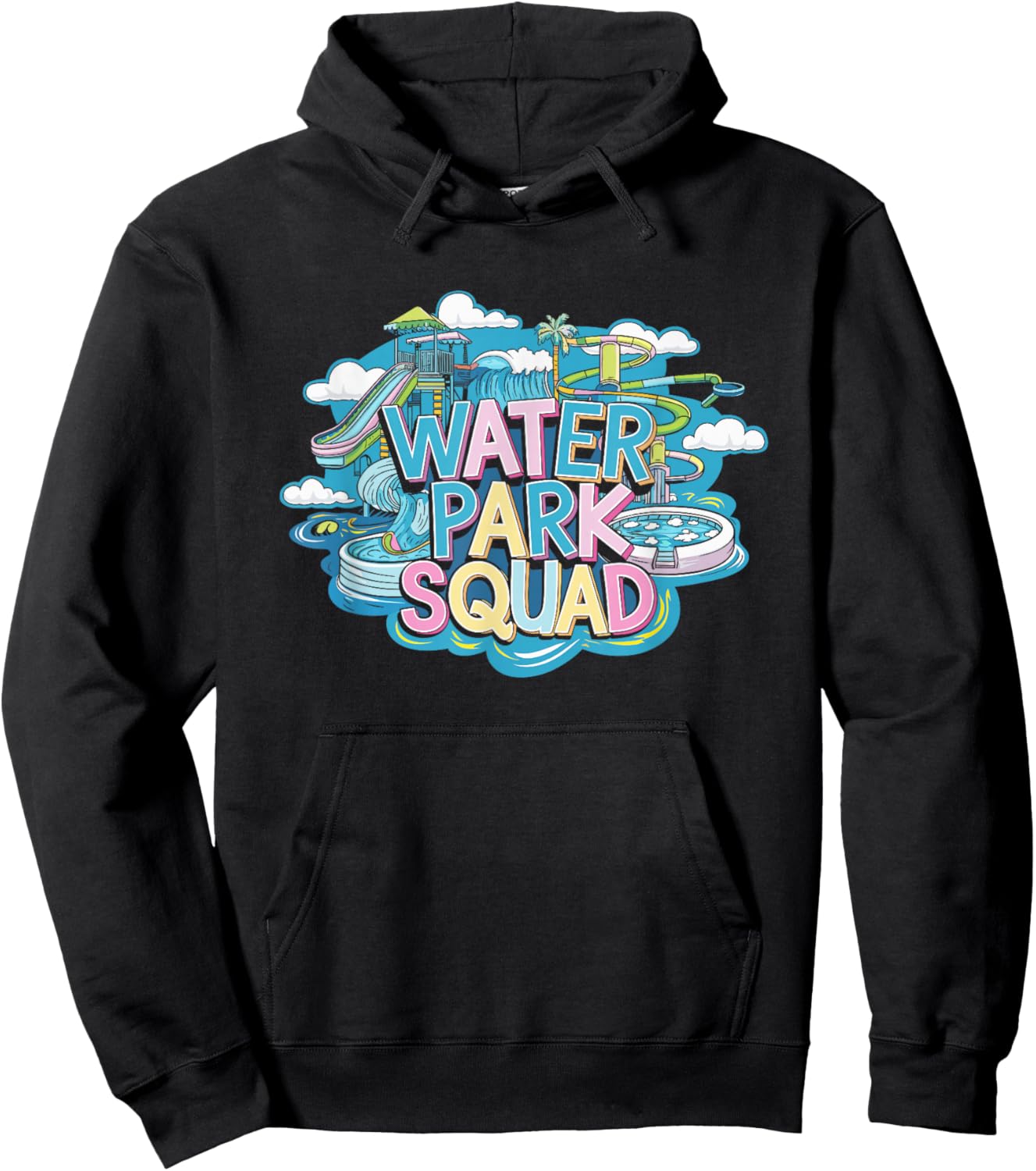 Water Park Squad, Water Park Amusement Team Crew Hoodie - Hoodie | Black