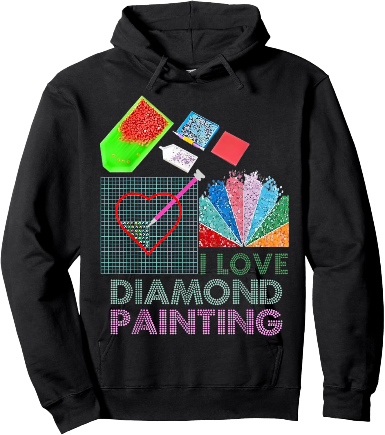 I Love Diamond Painting Hoodie - Hoodie | Black