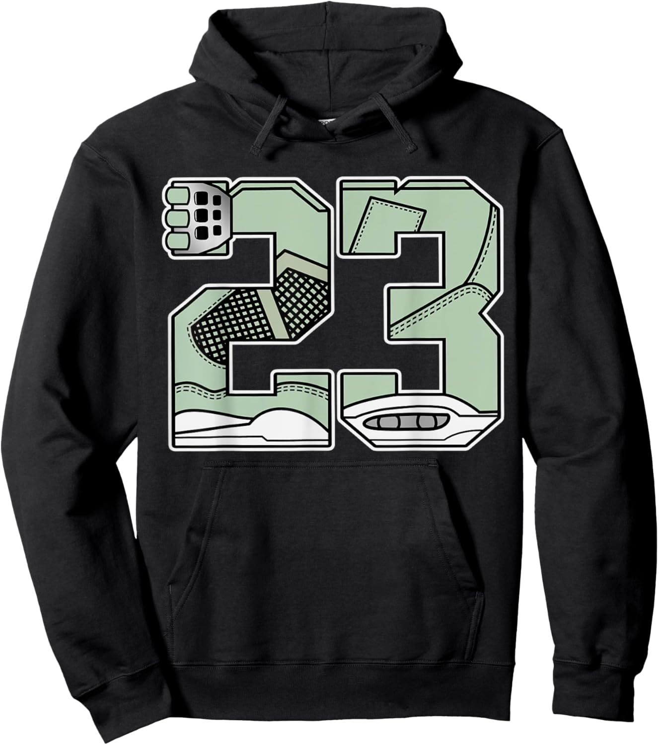 Number 23 Seafoam Abundance 4s Matching Women Hoodie - Hoodie | Black
