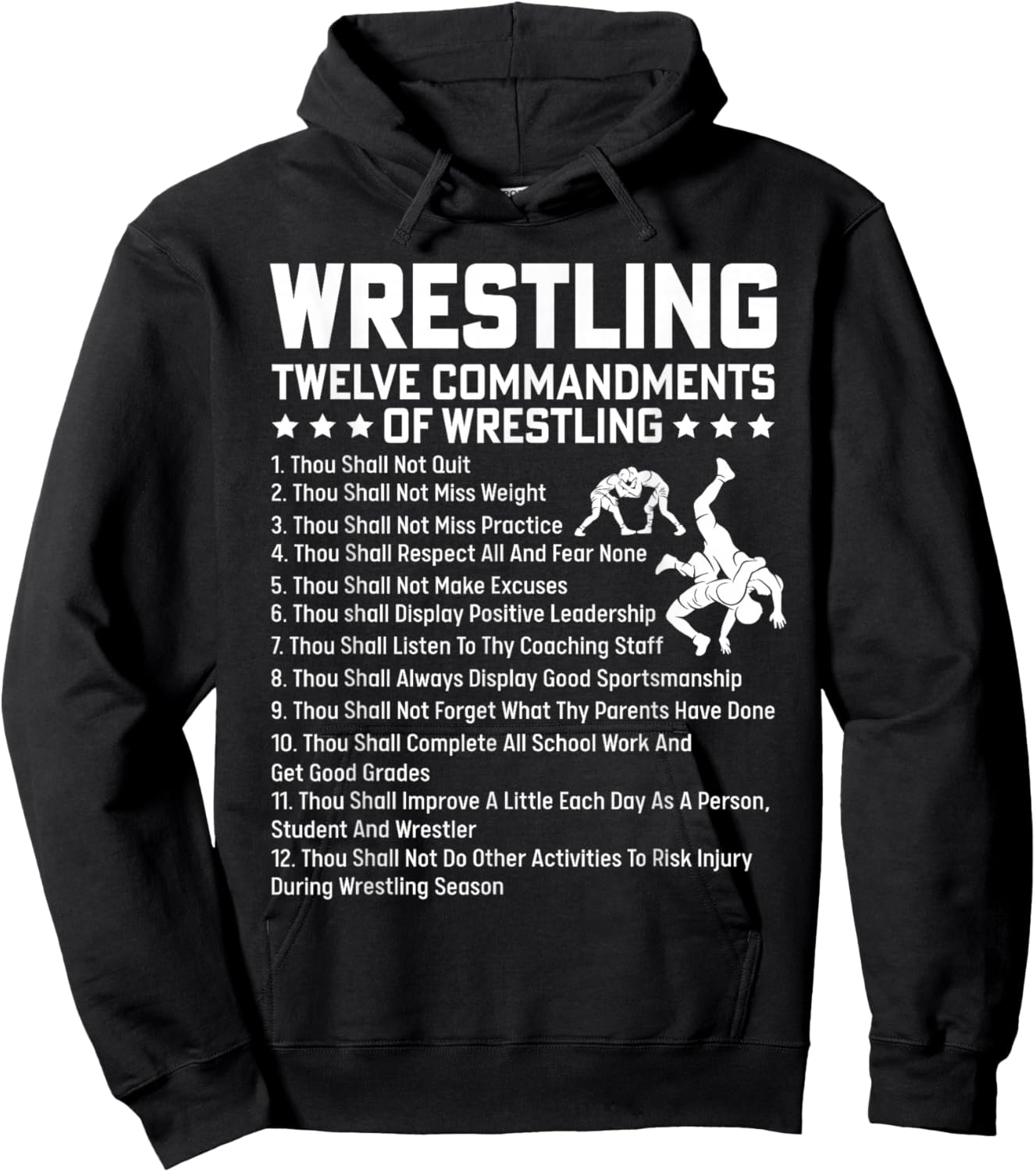 Wrestling Shirt Men Boys Funny Wrestler Wrestle Kids Girls Hoodie - Hoodie | Black
