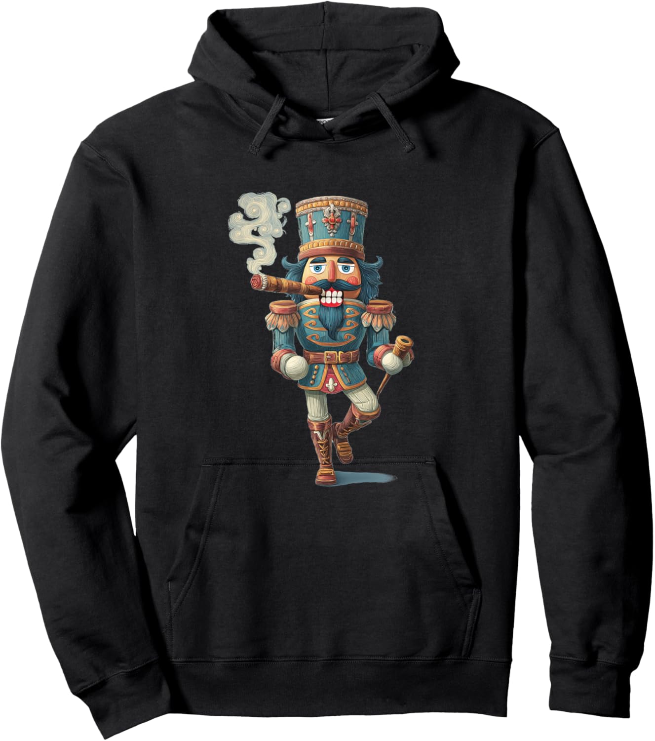 Awesome Cigar Nutcracker Costume for Smoke Lovers Hoodie - Hoodie | Black