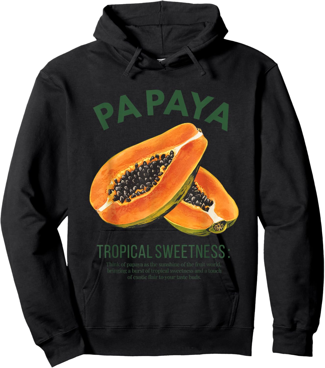 Papaya Tropische Süße Exotisches Flair Hoodie - Hoodie | Black