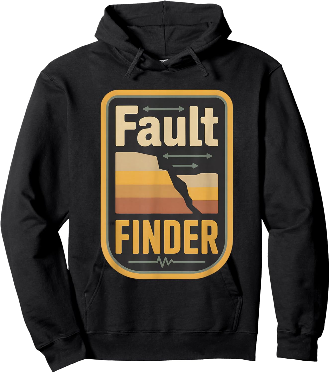 Geology Earthquake Fault Line Seismologist Humor Design Hoodie - Hoodie | Black