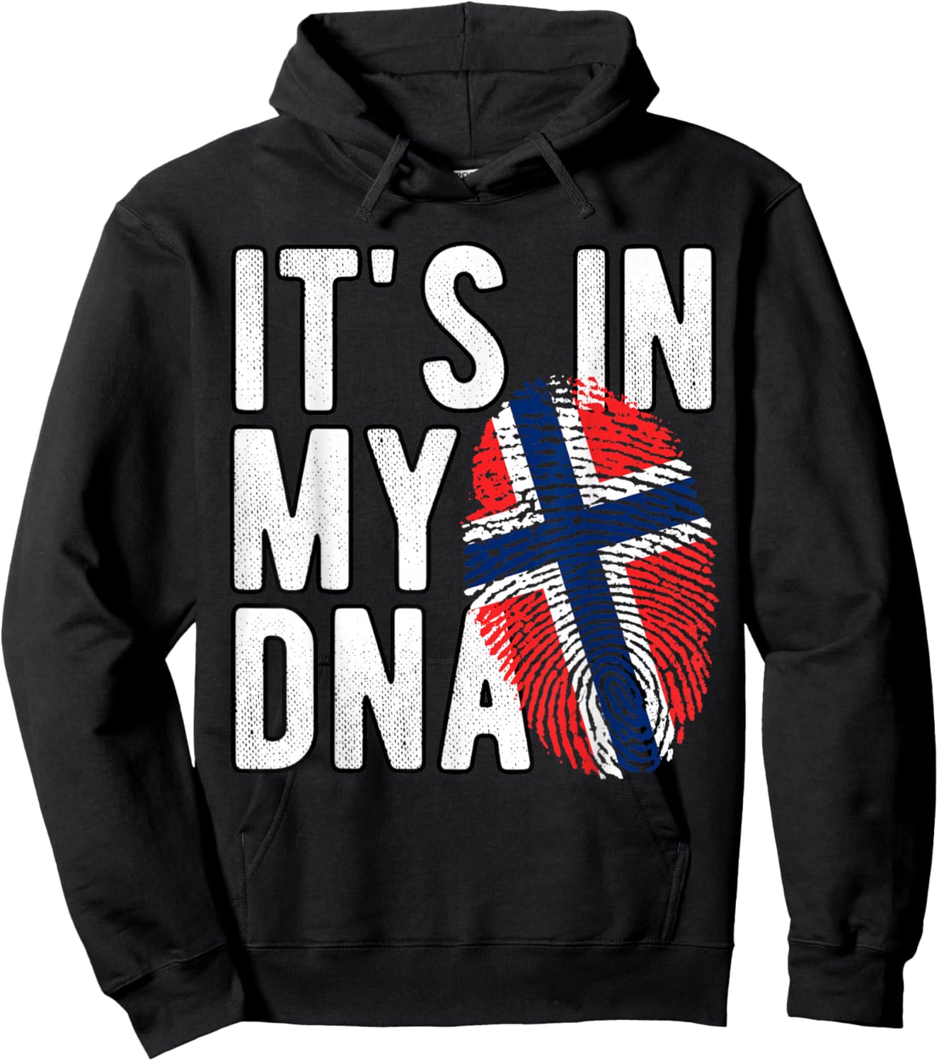 It's in My DNA Norwegian National Flag Norway Fan Heritage Hoodie - Hoodie | Black