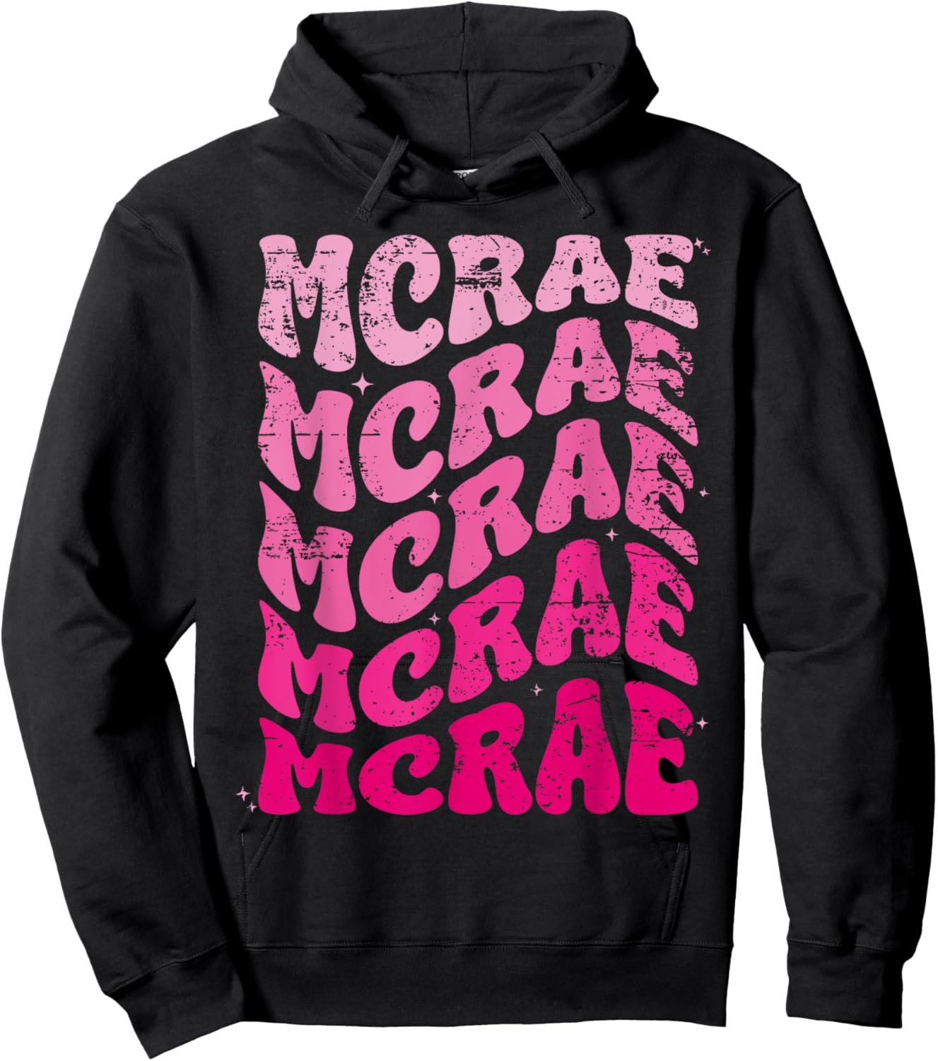MCRAE Personalized Name I love MCRAE 70's Vintage Hoodie - Hoodie | Black