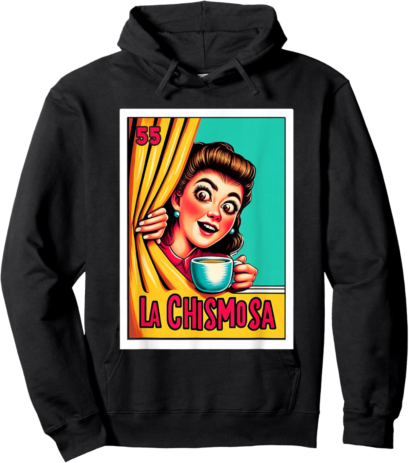 Mexican Lottery Designs Mexican La Chismosa Parody Lottery Hoodie - Hoodie | Black