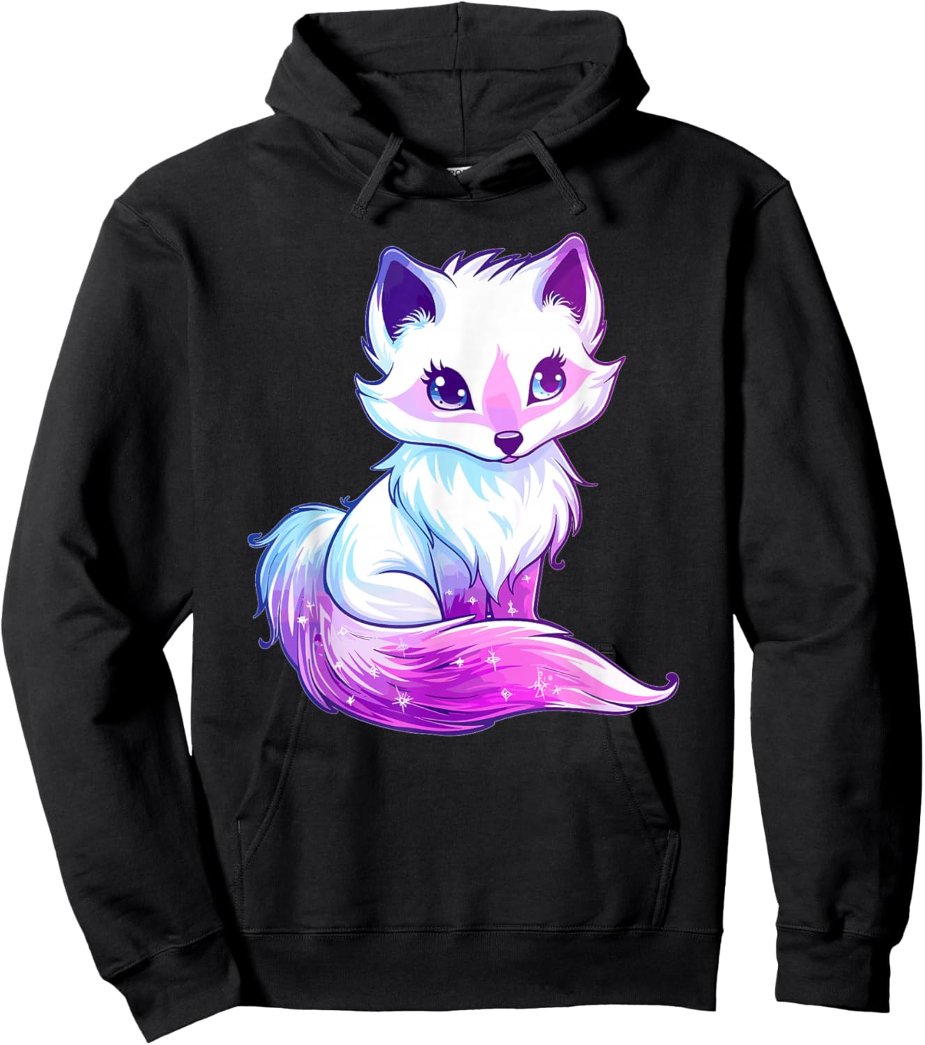 Pastel Arctic Fox I Cute Arctic Fox Hoodie - Hoodie | Black