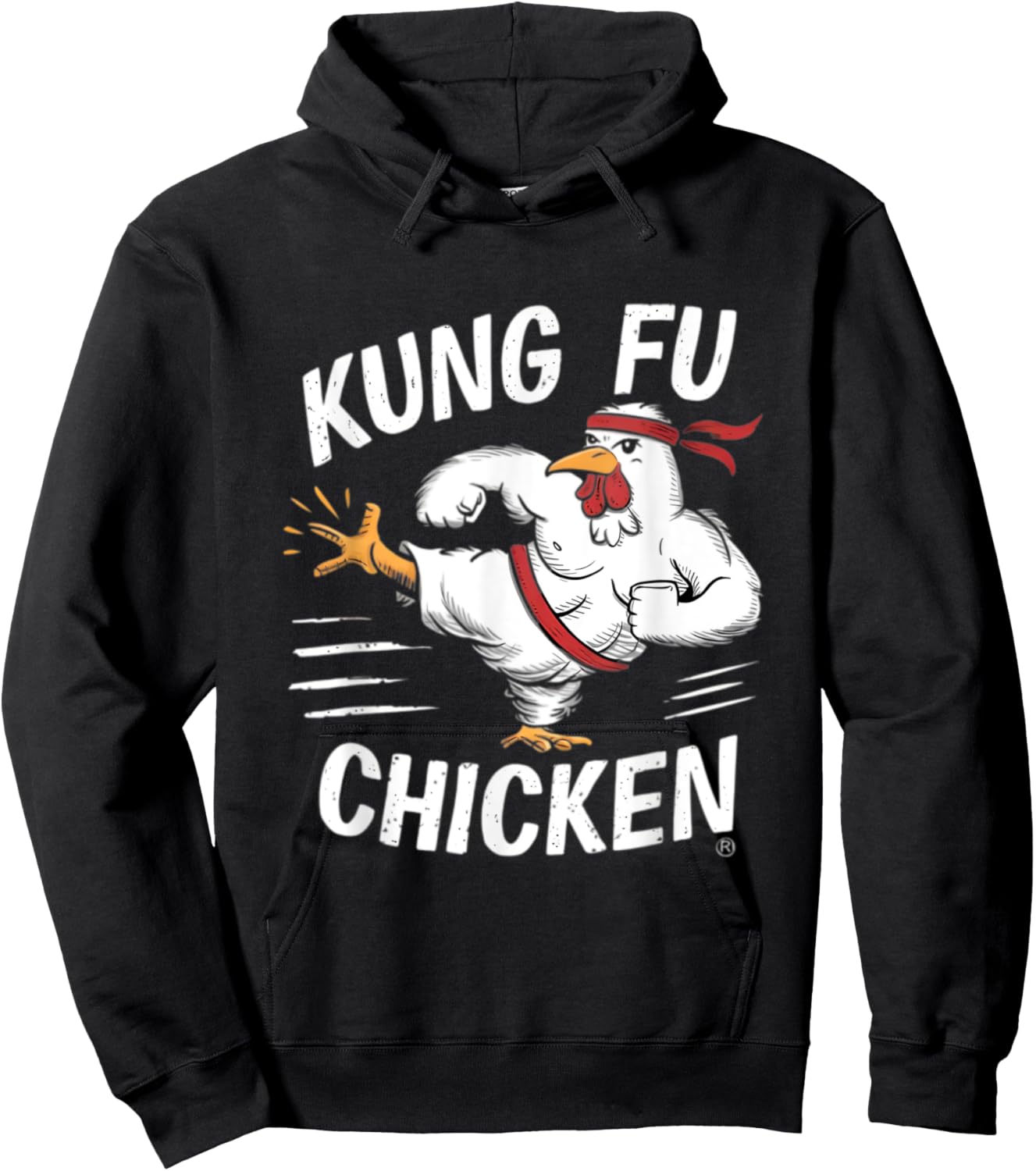 Kung Fu Chicken Funny Karate Rooster Women Men Chicken Hoodie - Hoodie | Black