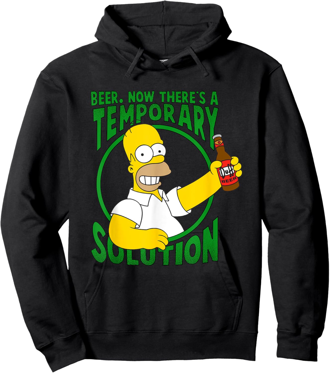 The Simpsons Beer The Temporary Solution Hoodie - Hoodie | Black