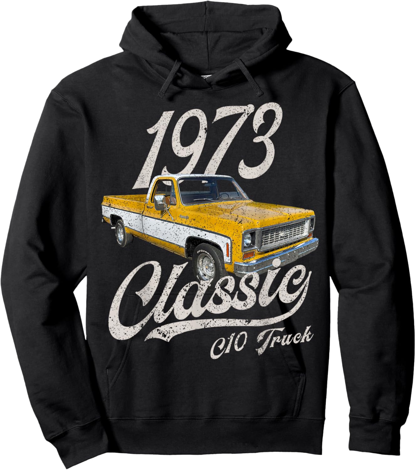 1973 73 C10 Truck Hoodie - Hoodie | Black