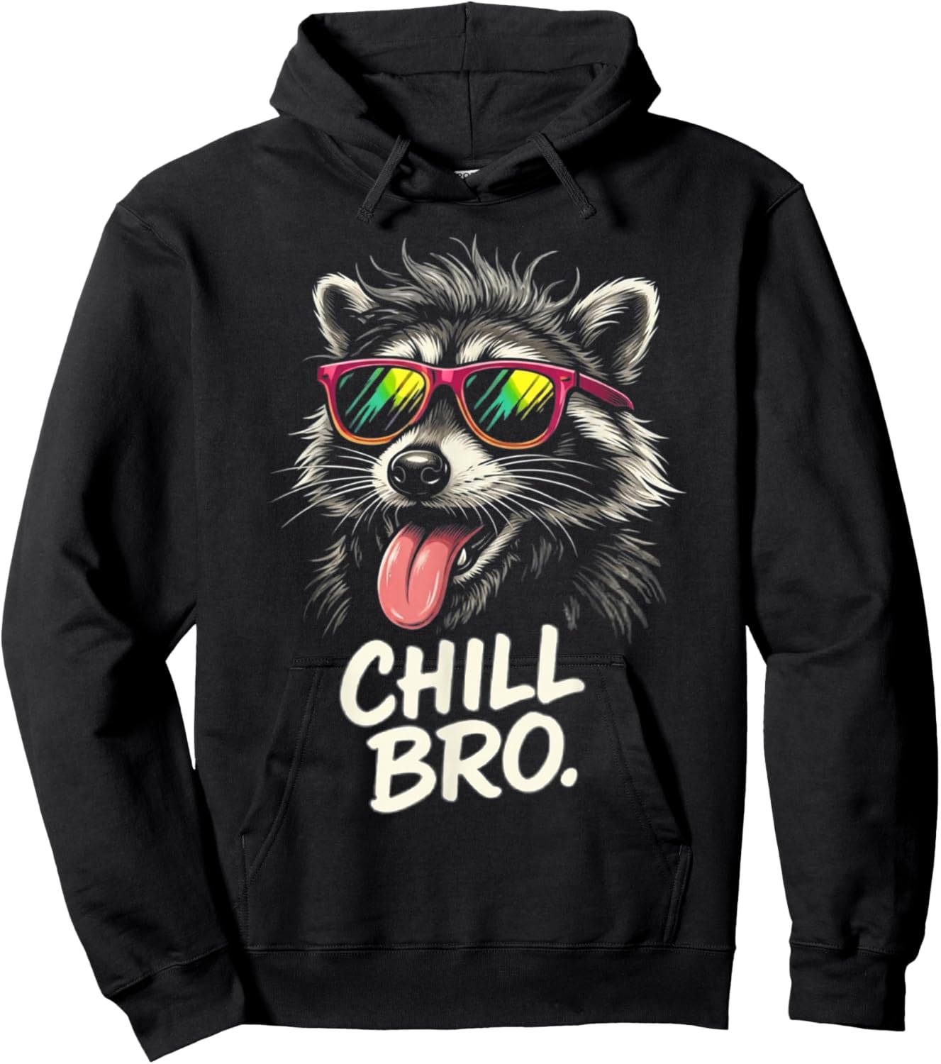 Chill Bro Waschbär Sommer Sonnenbrille Hoodie - Hoodie | Black