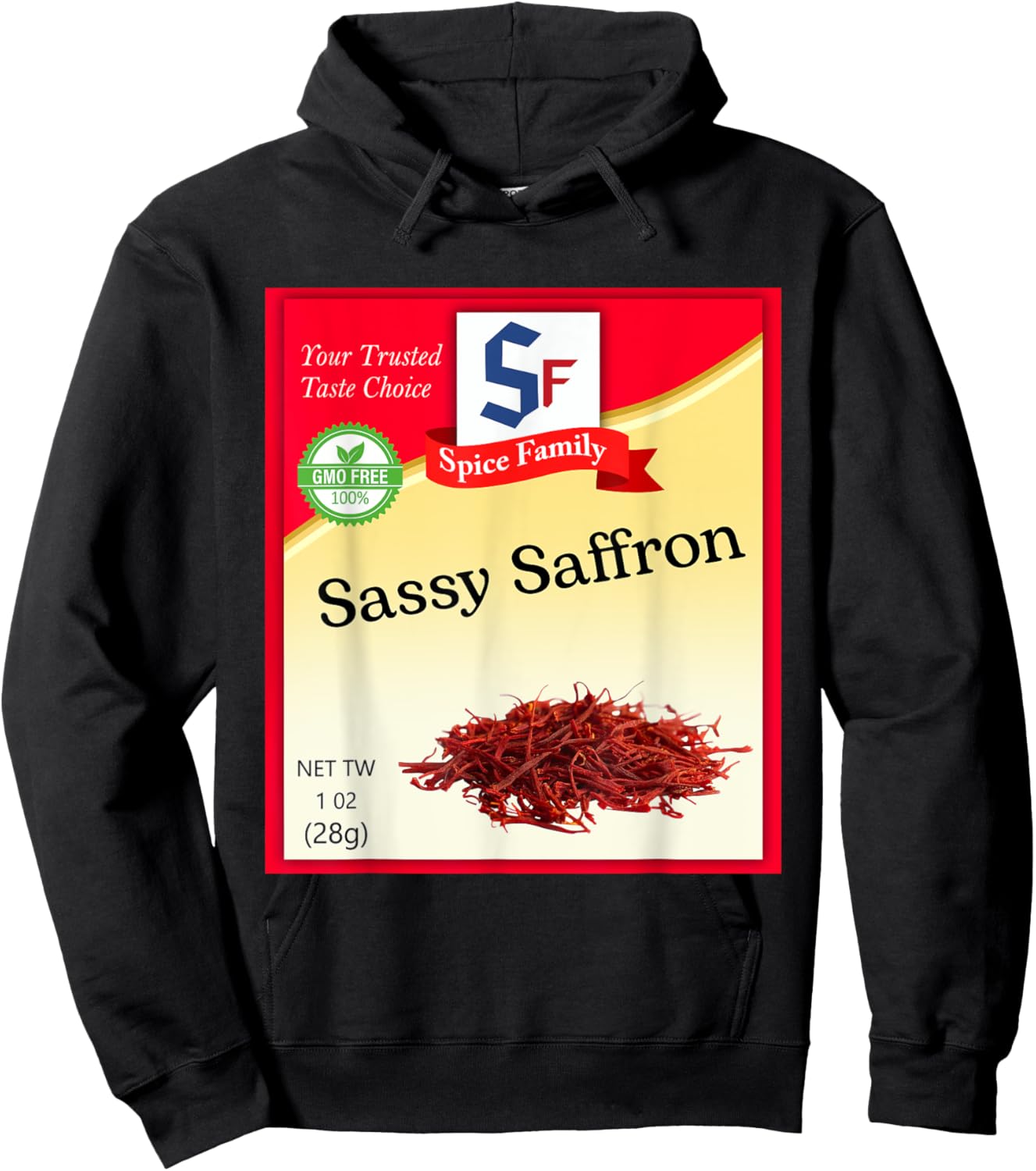 Sassy Saffron Condiment Costume Holiday Spice Costumes Hoodie - Hoodie | Black