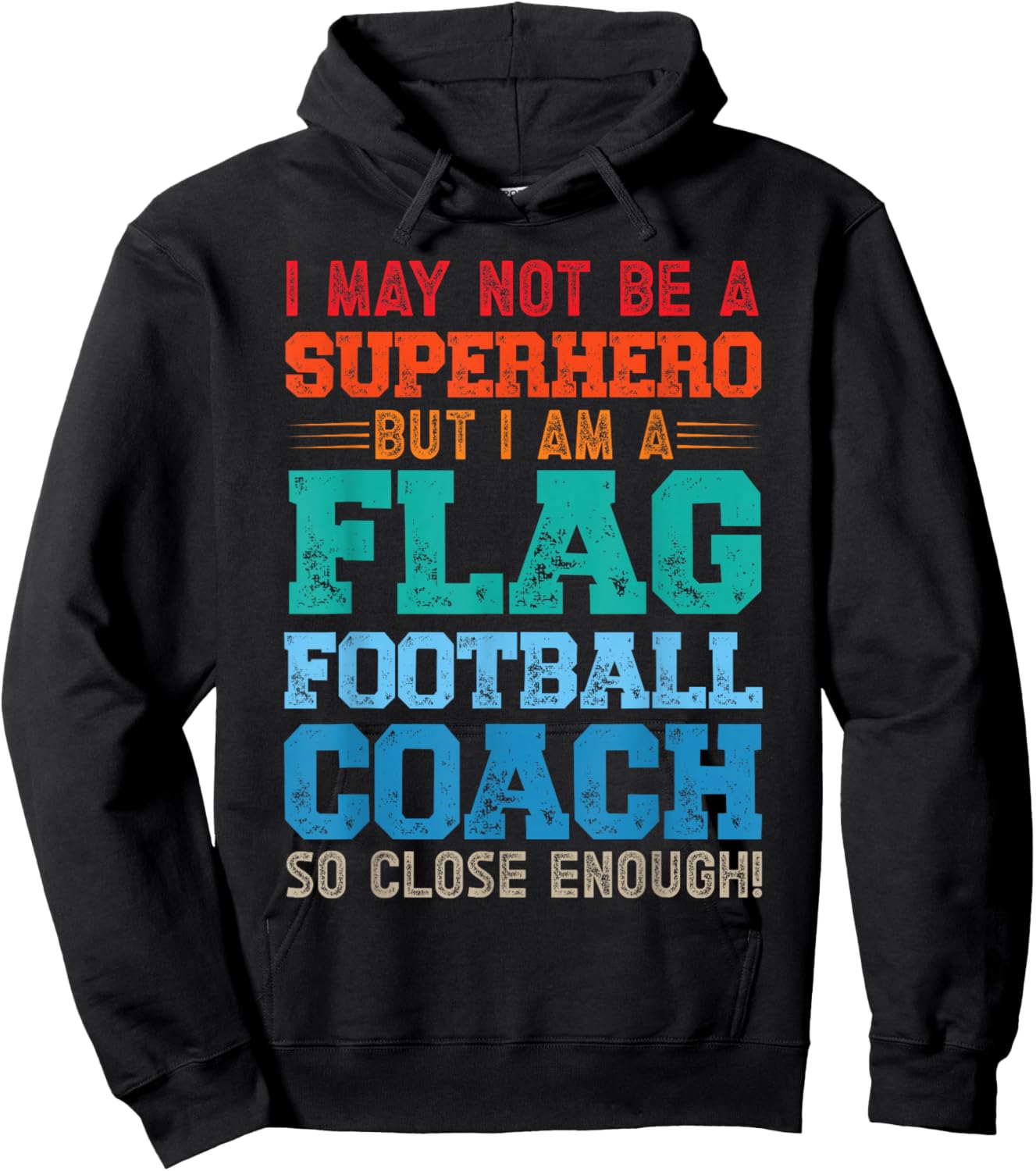 Flag Football Coach Hoodie - Hoodie | Black