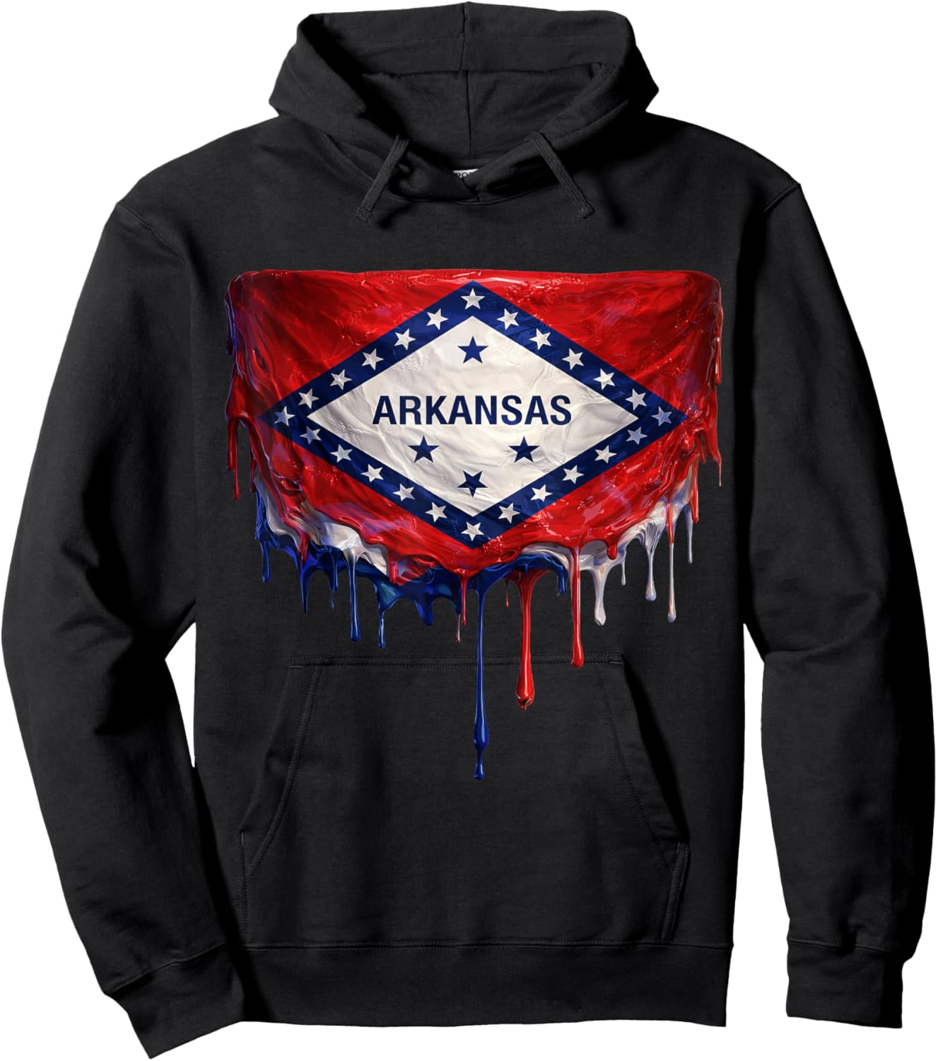 Drapeau de l'Arkansas Hoodie - Hoodie | Black