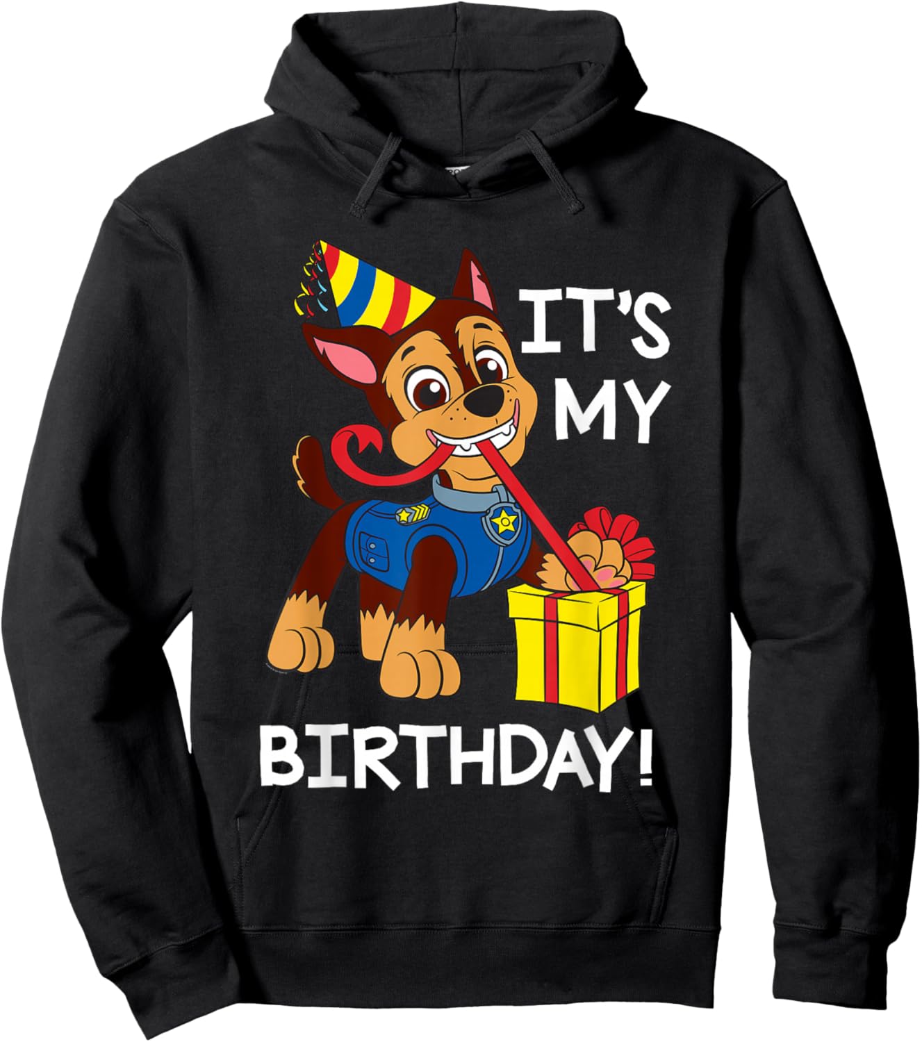Paw Patrol It's My Birthday Happy Birthday Chase Hoodie - Hoodie | Black