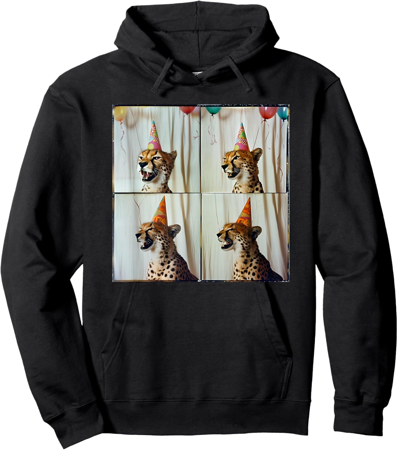 African Cheetah Lover Colorful Safari Animal Birthday Hoodie - Hoodie | Black