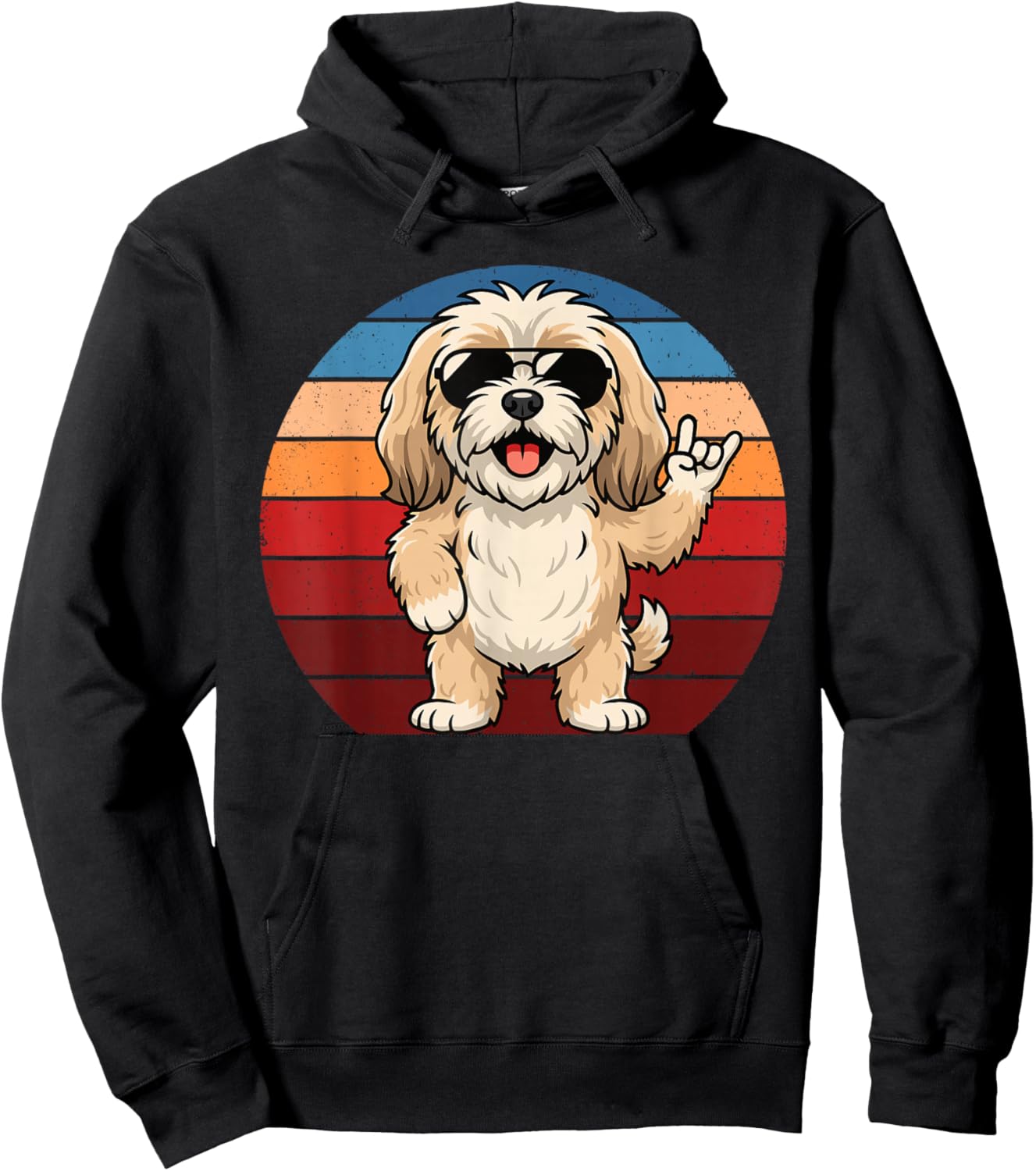Retro Havanese Mom Havanese Dad Funny Havanese Hoodie - Hoodie | Black