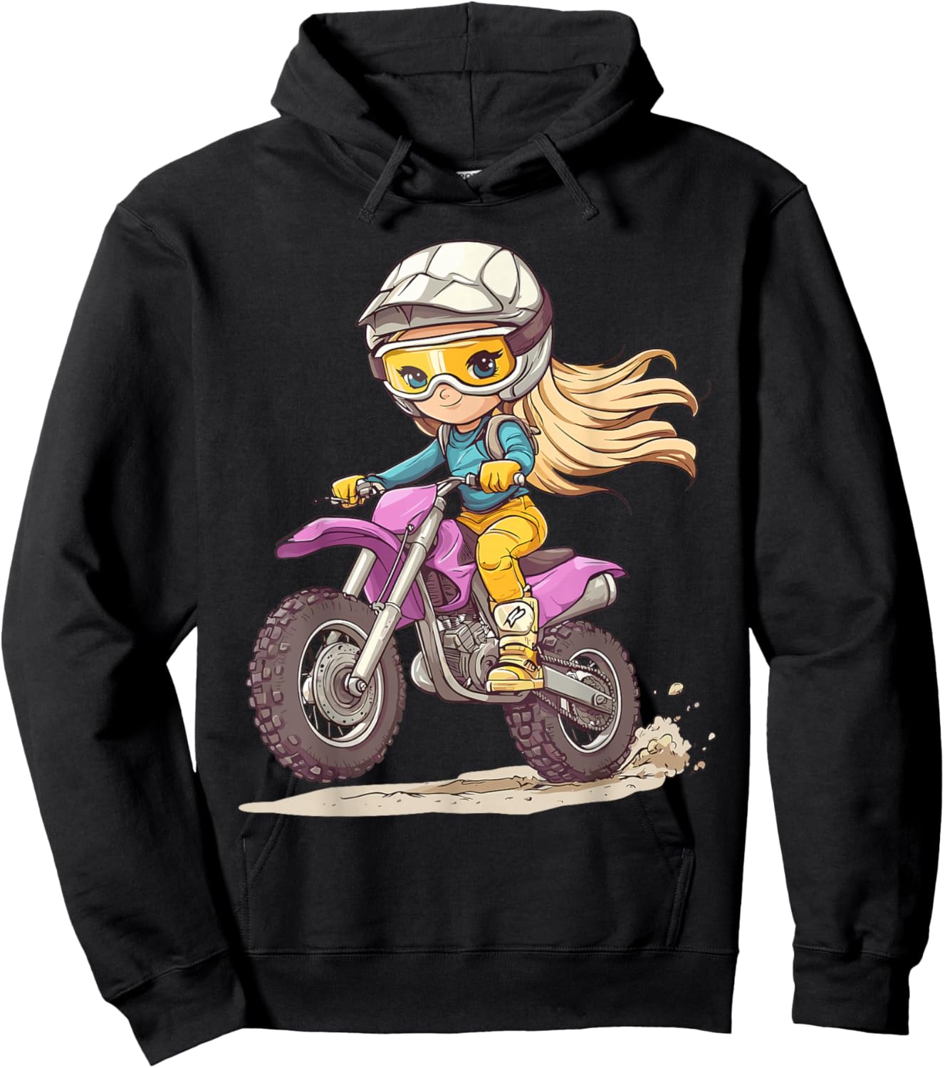 Girls Dirt Bike Hoodie - Hoodie | Black