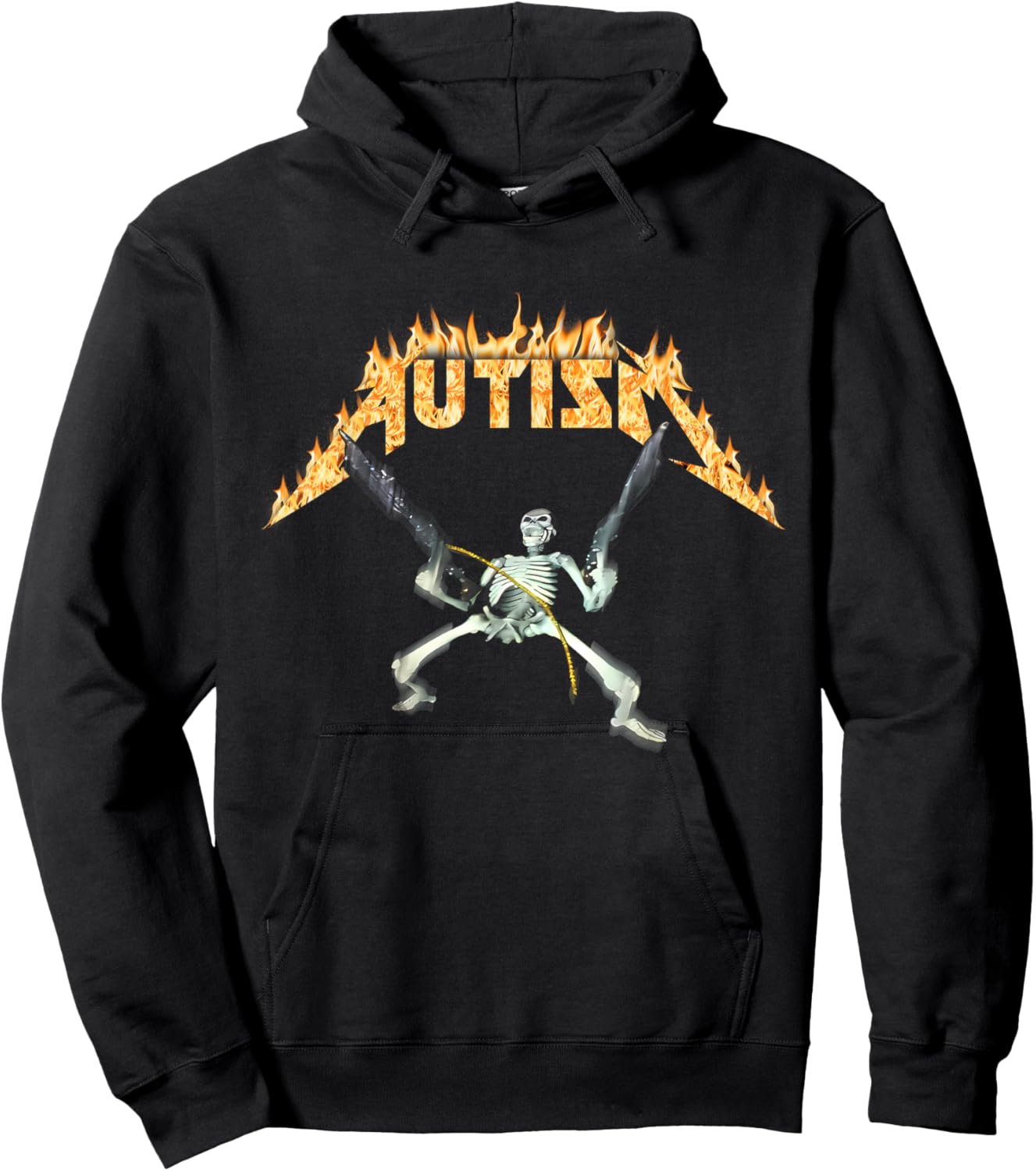 Autism Skeleton Meme Funny Men Women Kids Hoodie - Hoodie | Black