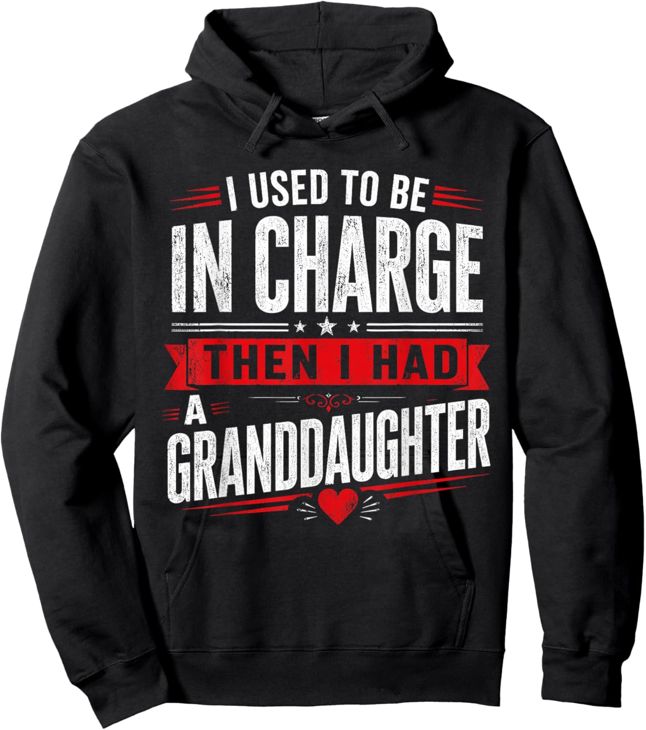 I Used to Be in Charge Then I Had A Granddaughter Grandpa Hoodie - Hoodie | Black