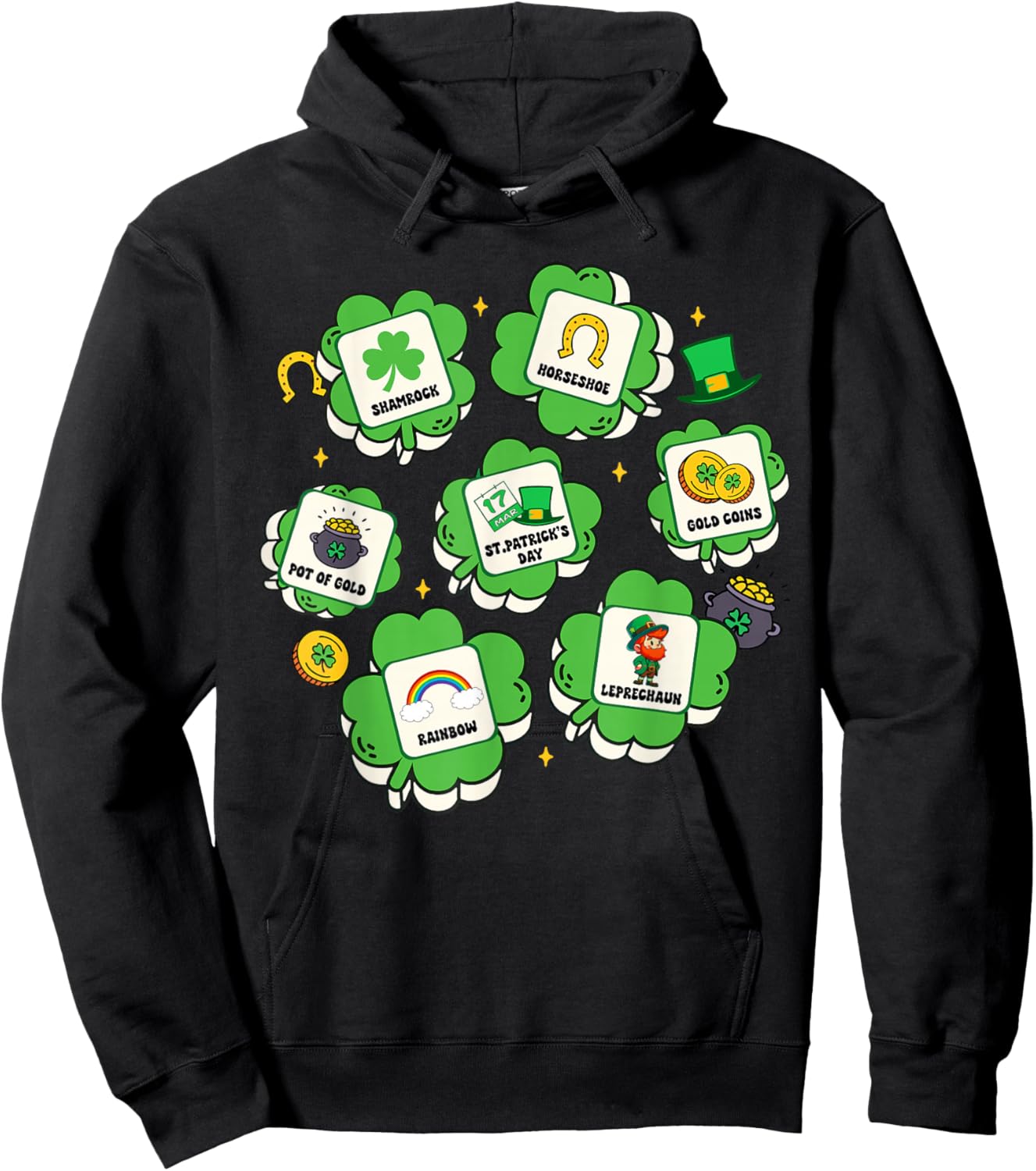 St. Patrick's Day SPED Teacher AAC Special Education Irish Hoodie - Hoodie | Black