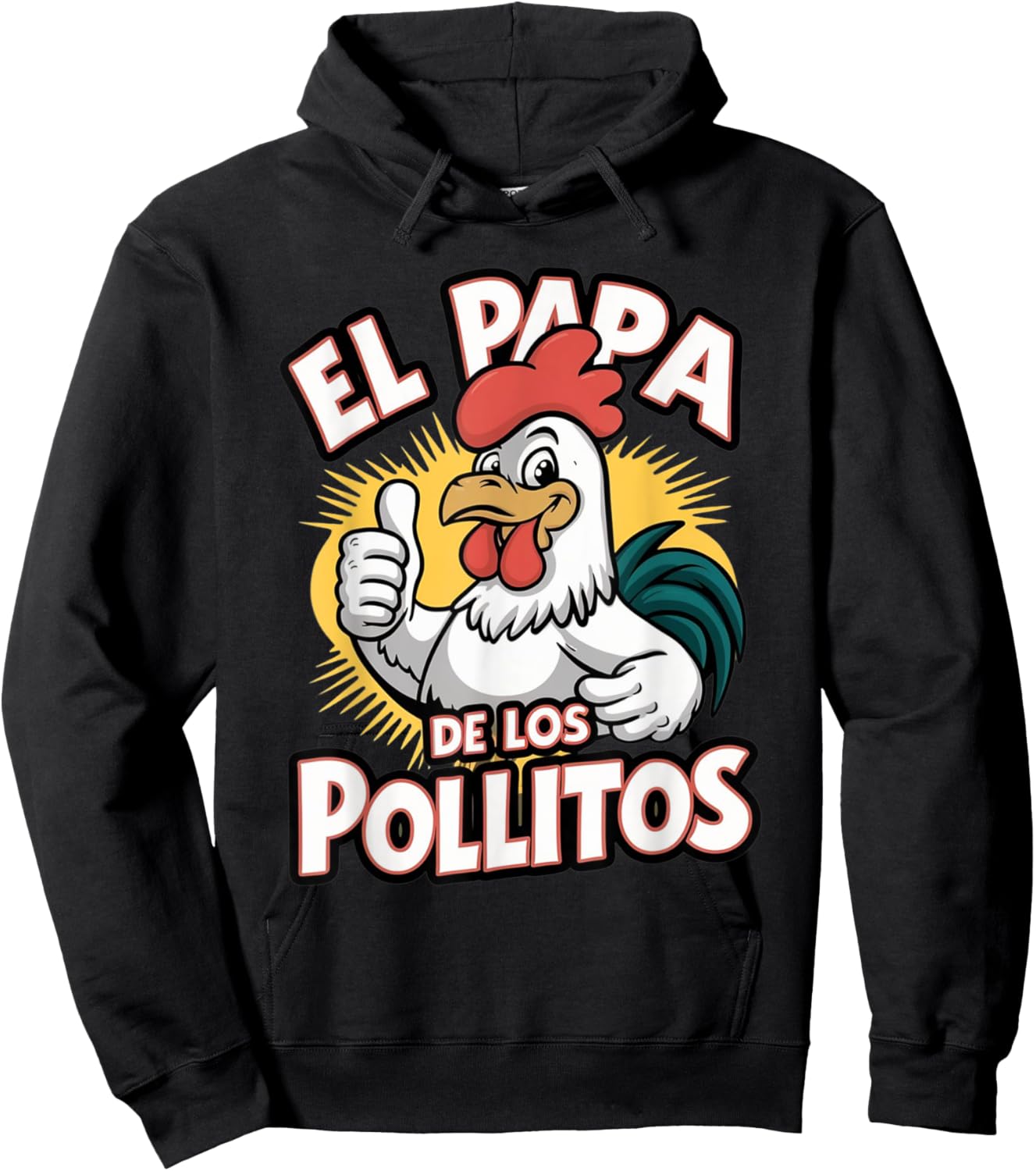 Funny el papa de los pollitos funny spanish dia del padre Hoodie - Hoodie | Black