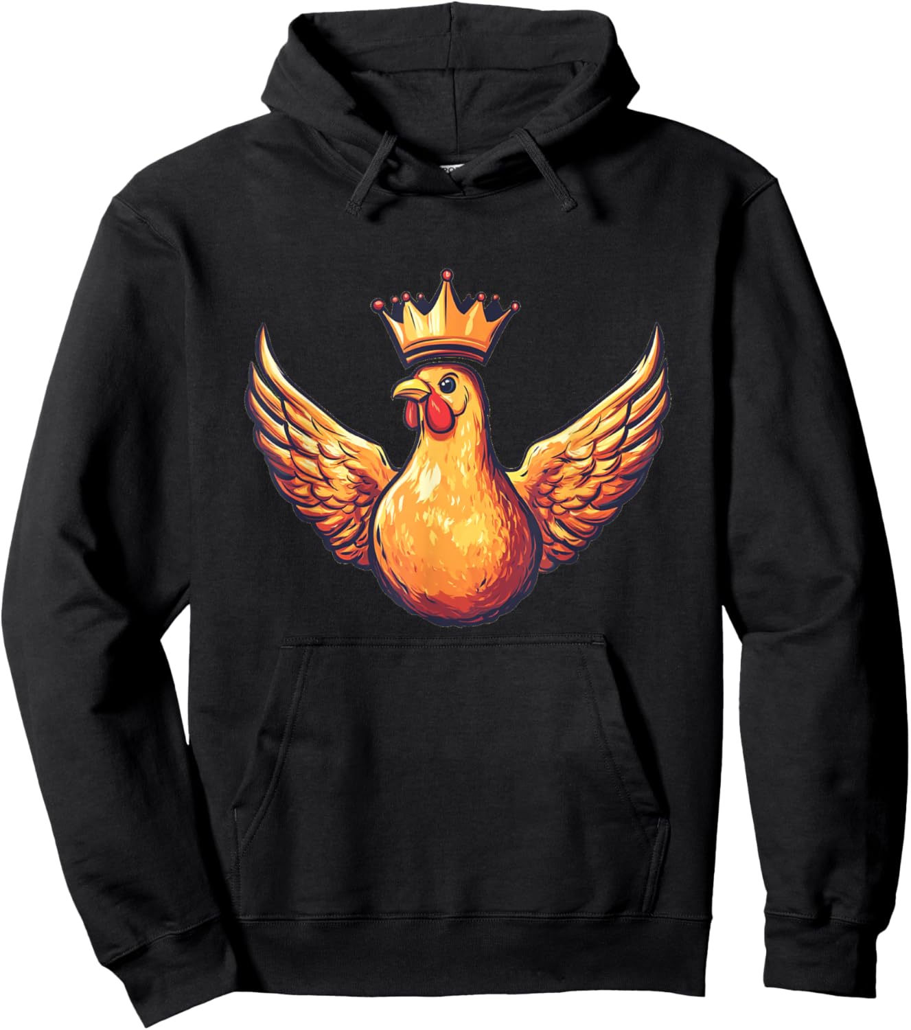 Funny Wings Costume for Chicken and King Lovers Hoodie - Hoodie | Black