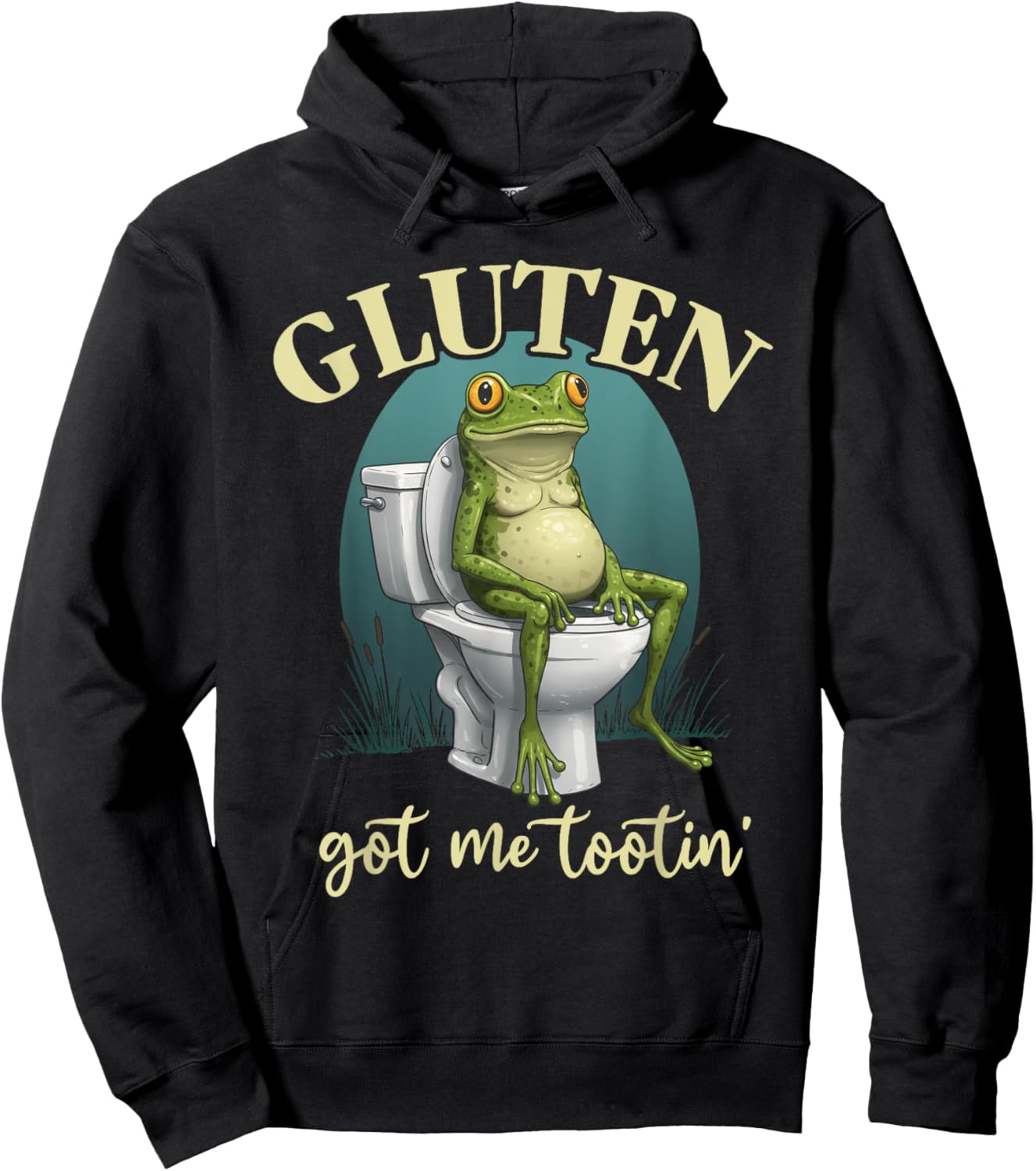 Gluten Got Me Tootin Funny Sarcastic Gluten Tolerance Meme Hoodie - Hoodie | Black