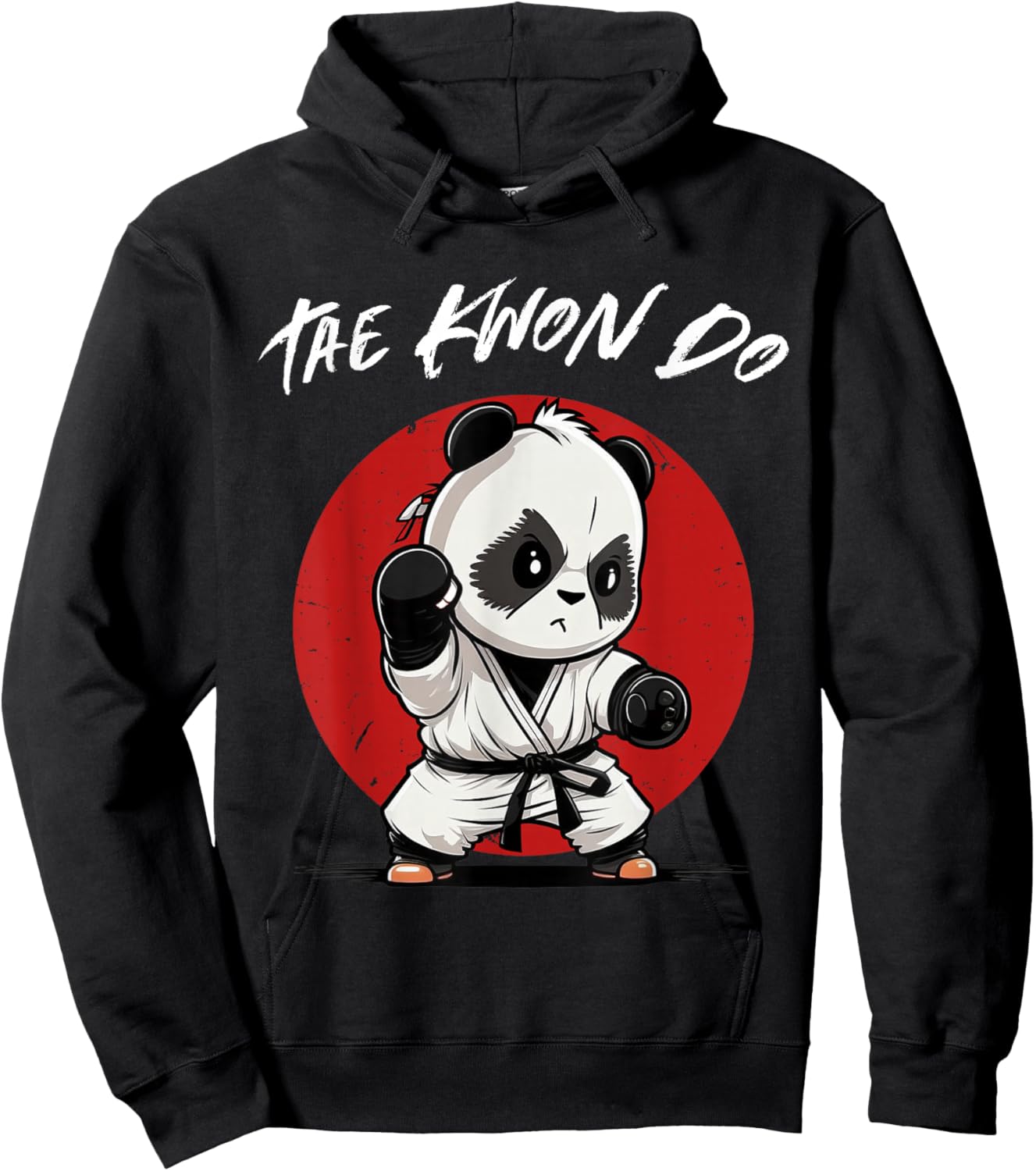 Cute Taekwondo Panda - Funny TKD Korean Martial Arts Hoodie - Hoodie | Black