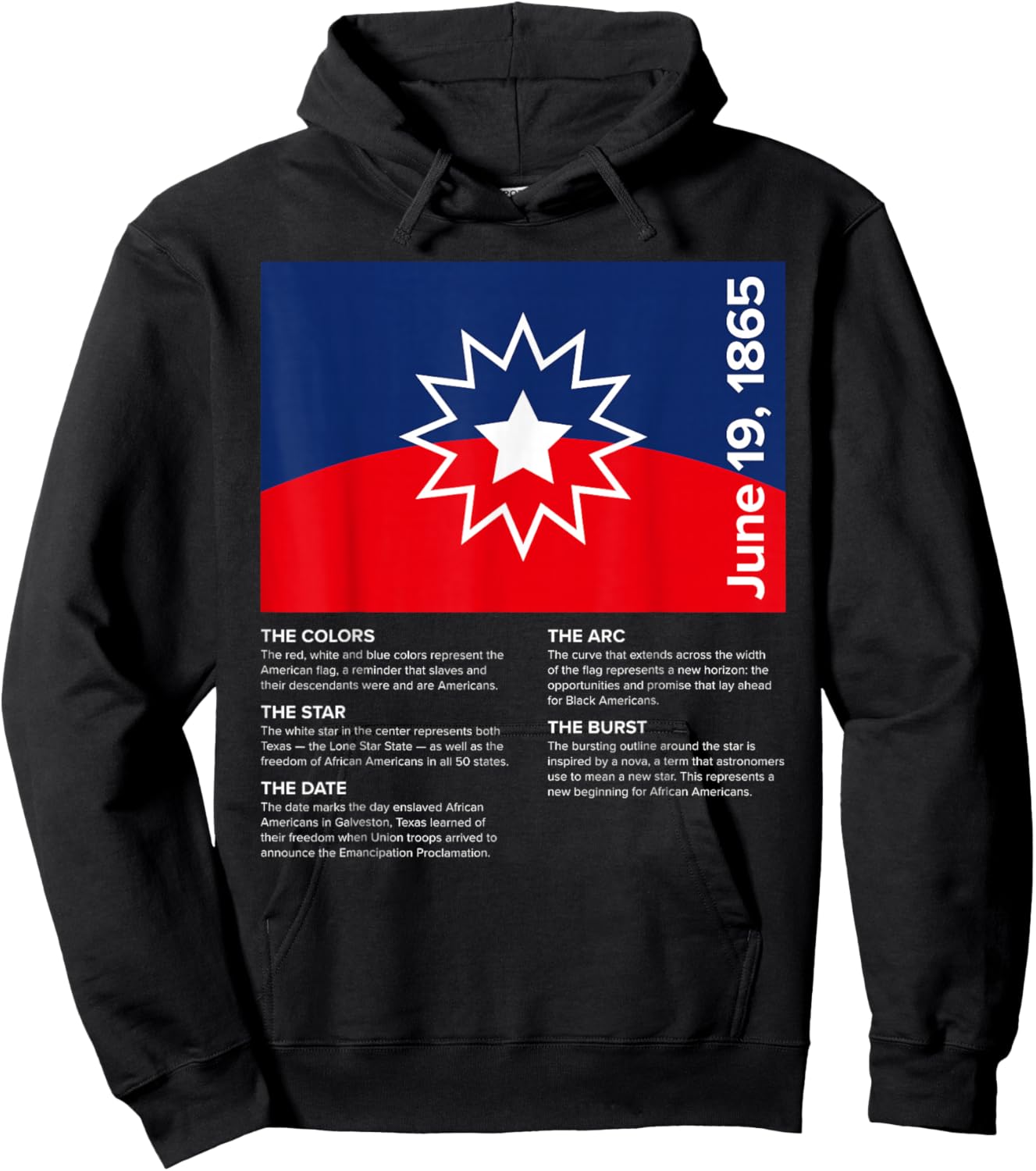 Juneteenth Flag Meaning Hoodie - Hoodie | Black